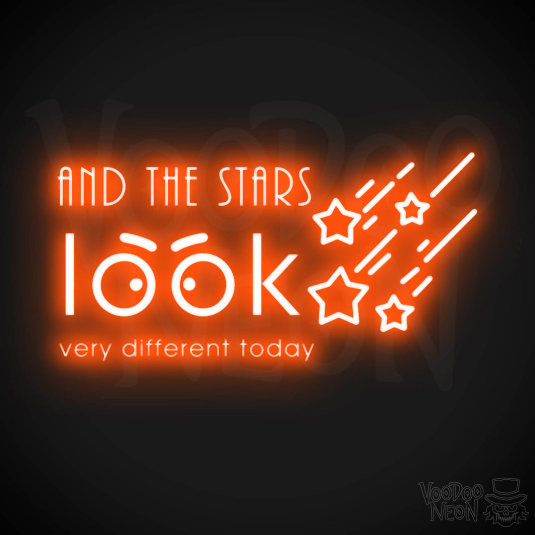 And the Stars Look Very Different Today Neon Sign | LED Wall Art ...