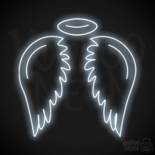 Angel Wings Wall Art - Angel Wings LED Sign - LED Neon Angel - Color Cool White