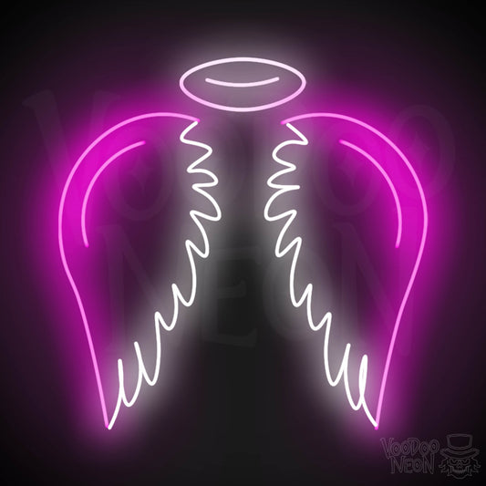 Angel Wings Wall Art - Angel Wings LED Sign - LED Neon Angel - Color Multi-Color