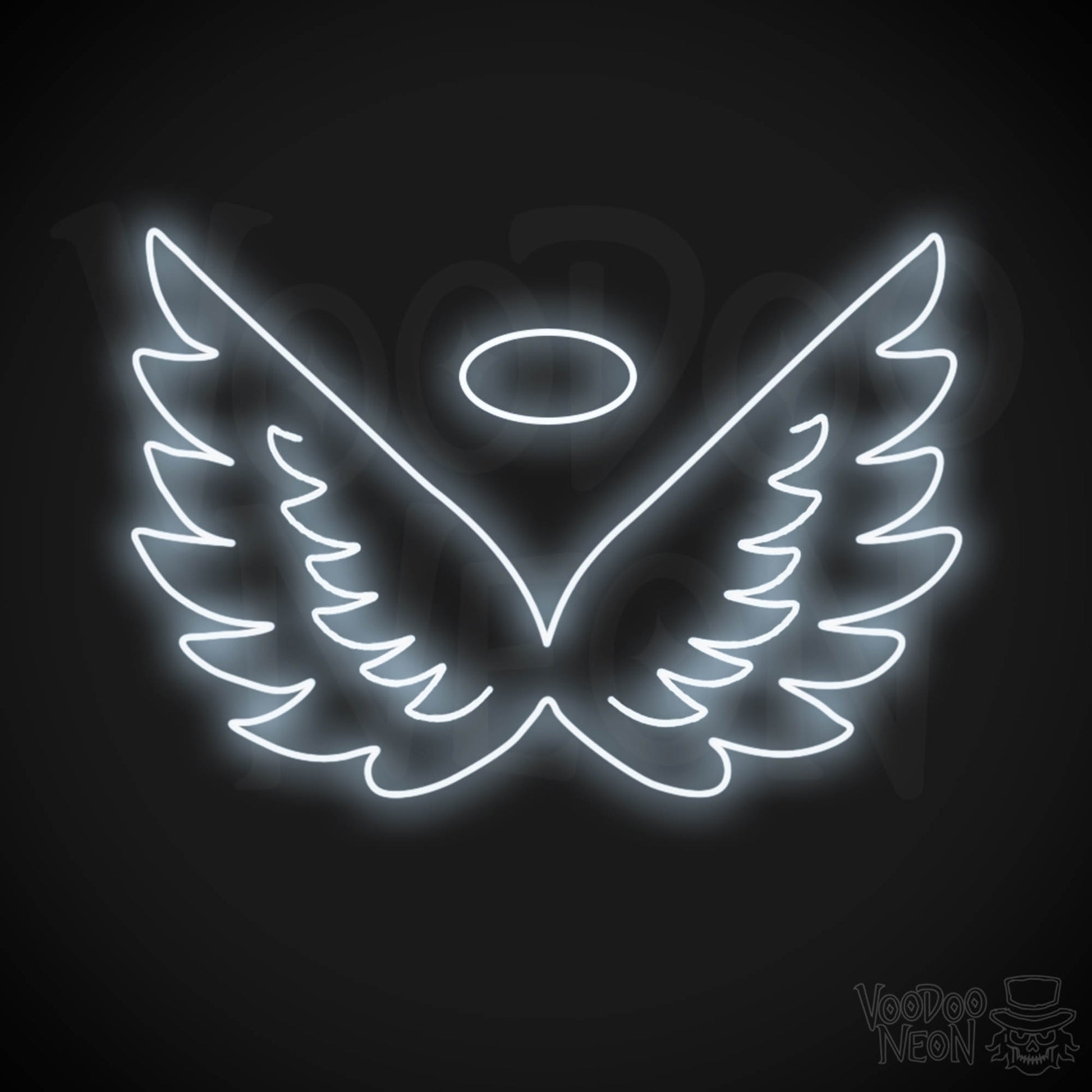 Angel Wings Neon Sign - Neon Angel Wings Sign - Wall Art - Color Cool White