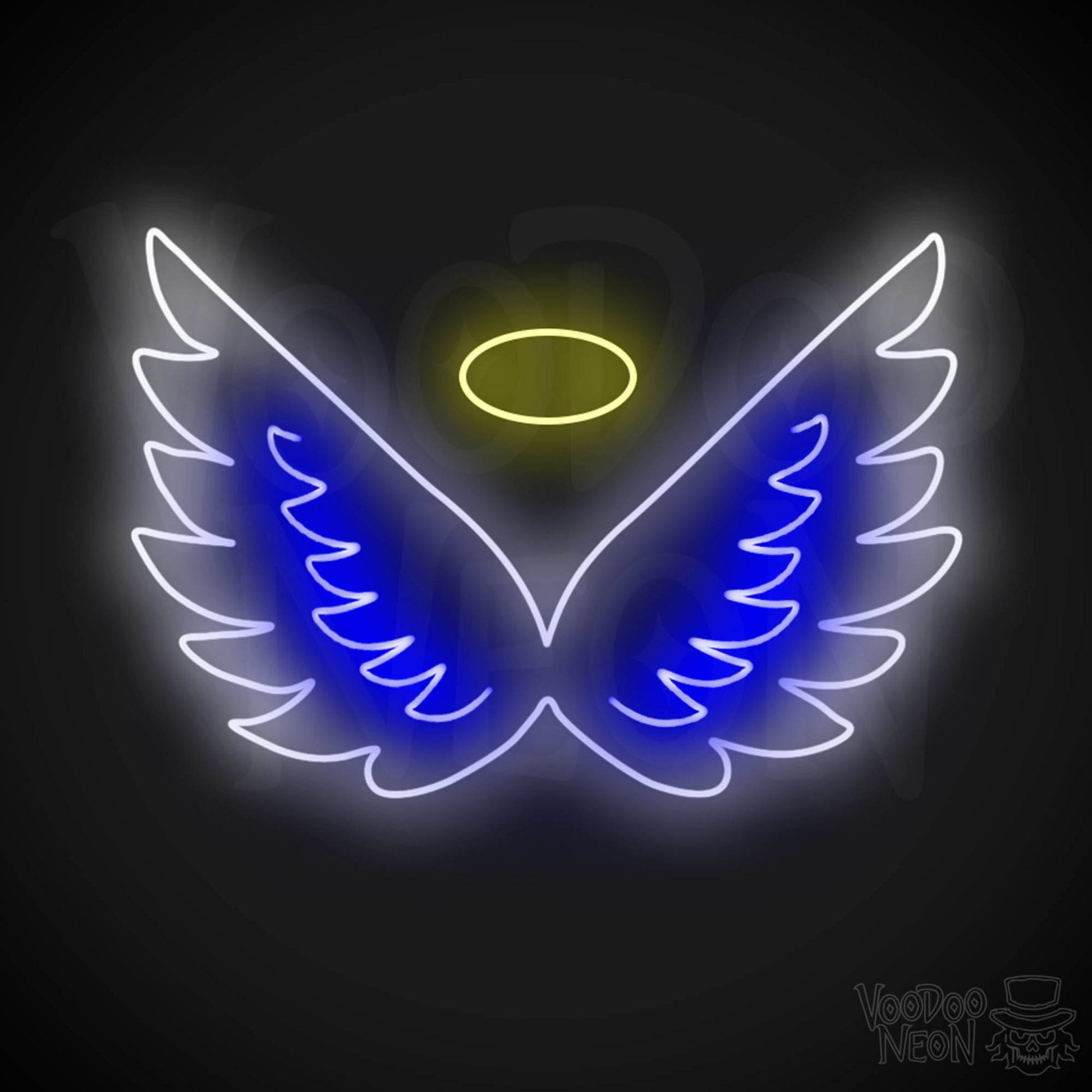 Angel Wings Neon Sign - Neon Angel Wings Sign - Wall Art - Color Multi-Color