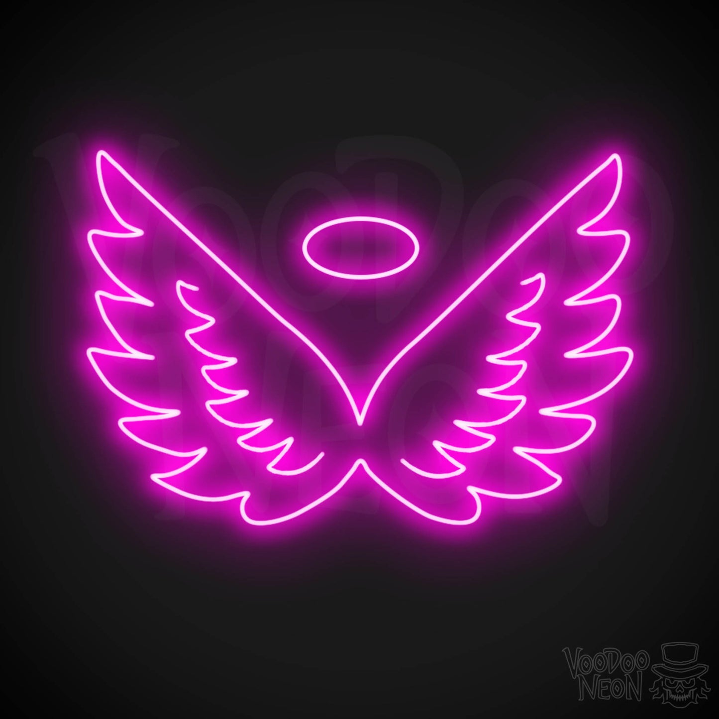 Angel Wings Neon Sign - Neon Angel Wings Sign - Wall Art - Color Pink