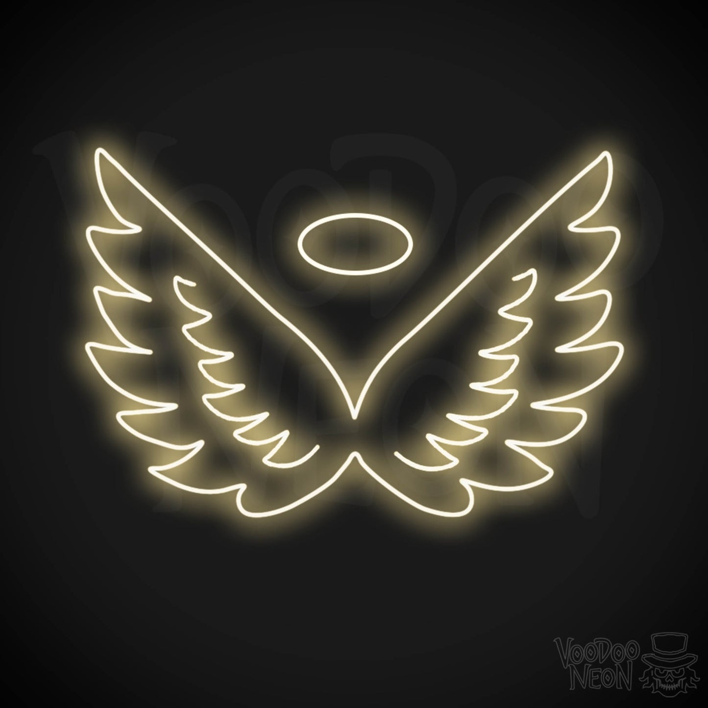 Angel Wings Neon Sign - Neon Angel Wings Sign - Wall Art - Color Warm White