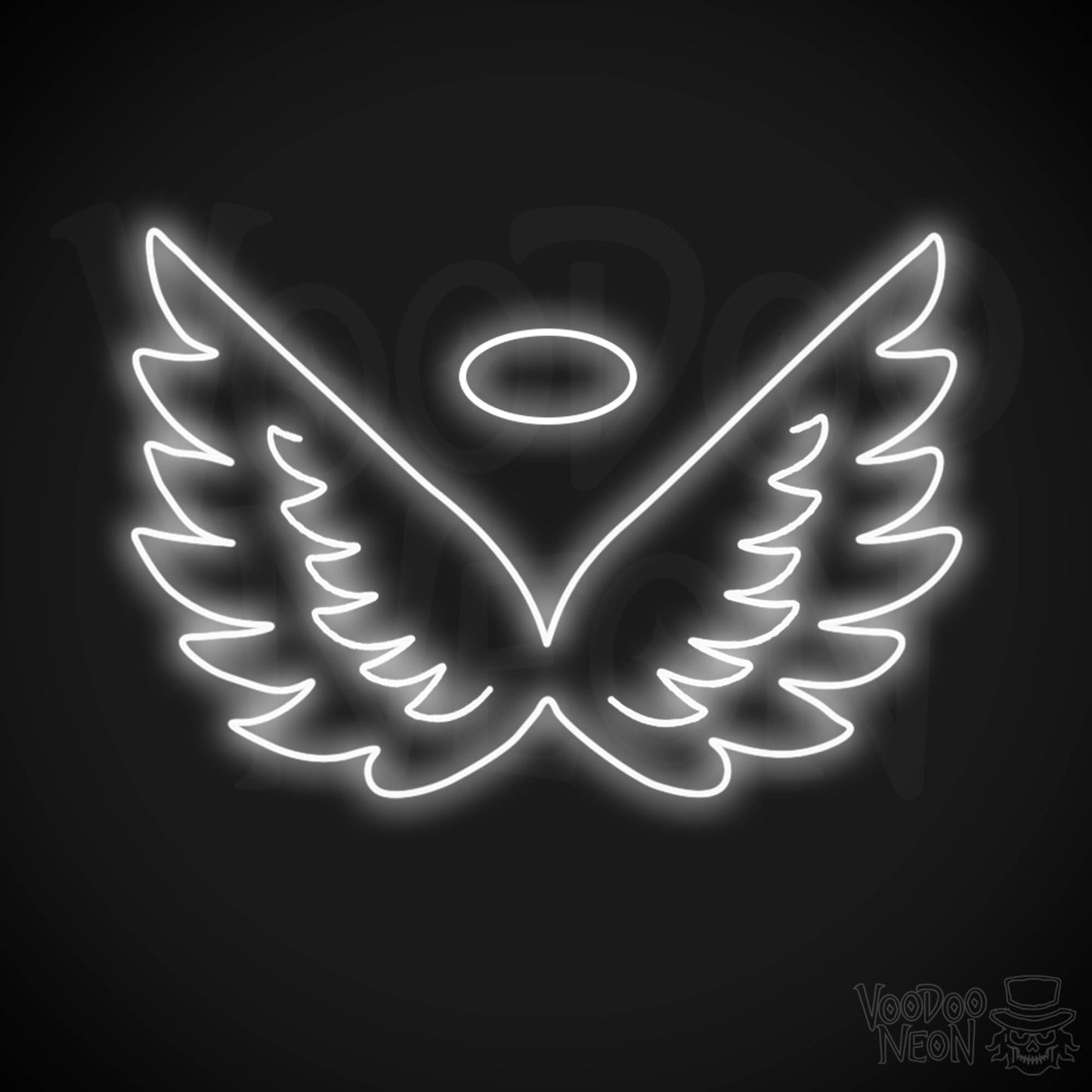 Angel Wings Neon Sign - Neon Angel Wings Sign - Wall Art - Color White