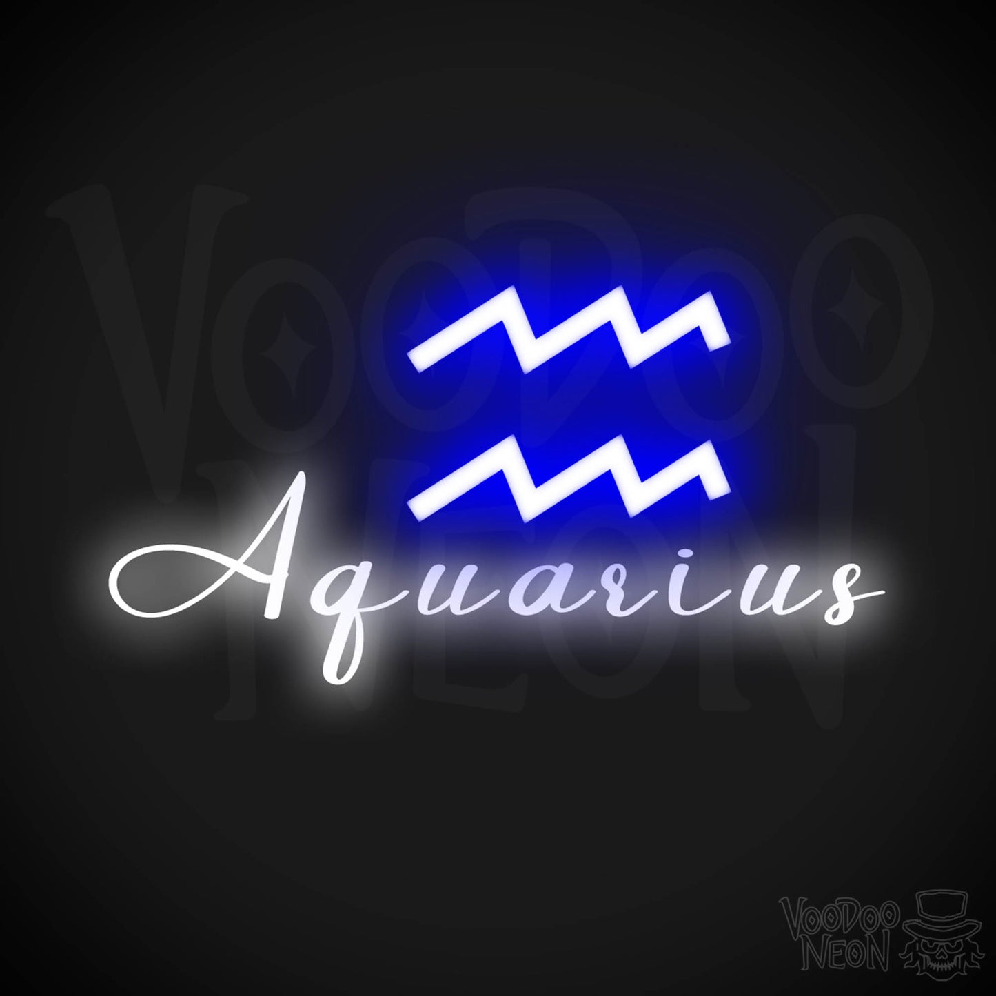 Aquarius Neon Sign - Neon Aquarius Sign - Aquarius Symbol - Neon Wall Art - Color Multi-Color