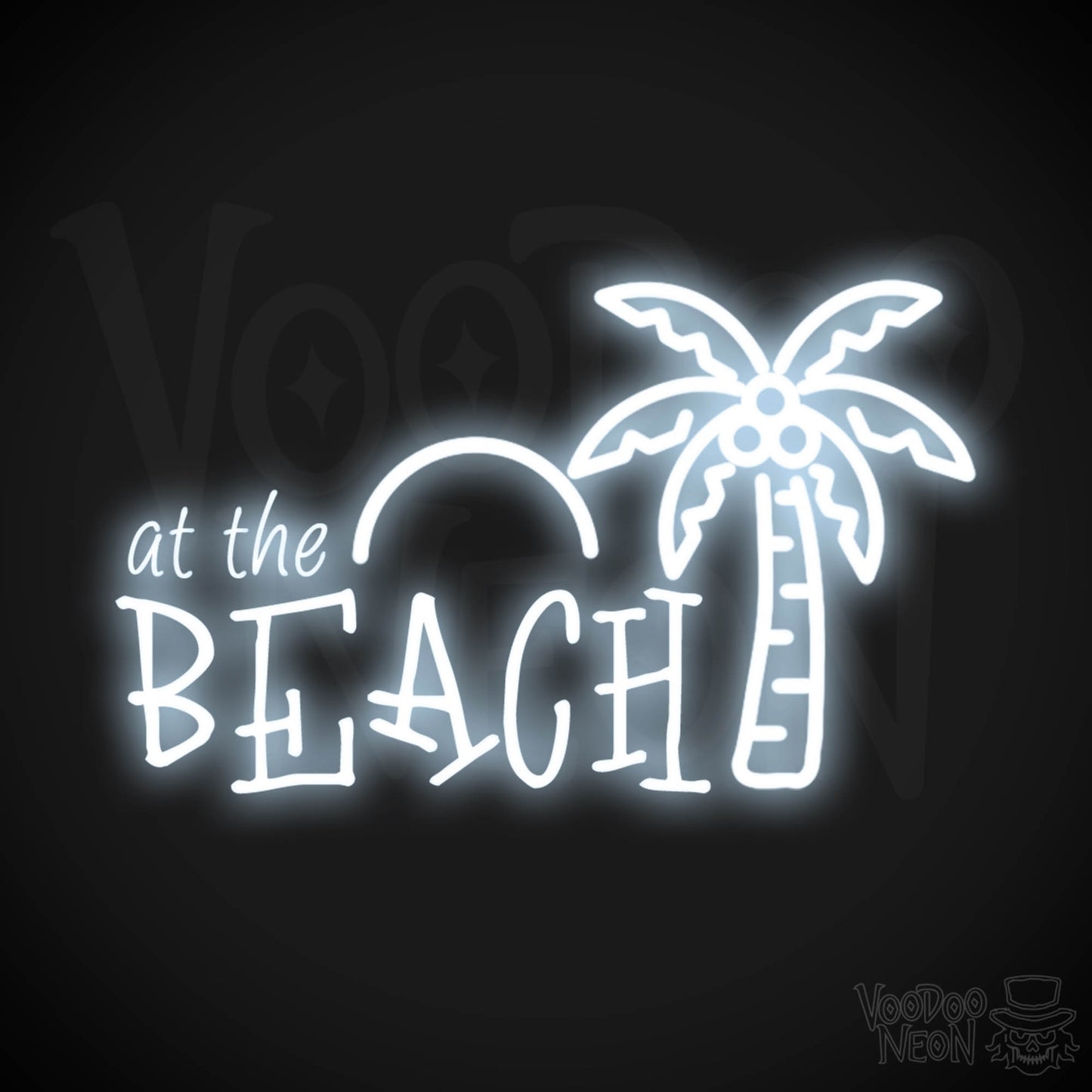 At The Beach Neon Sign - Neon At The Beach Sign - Color Cool White