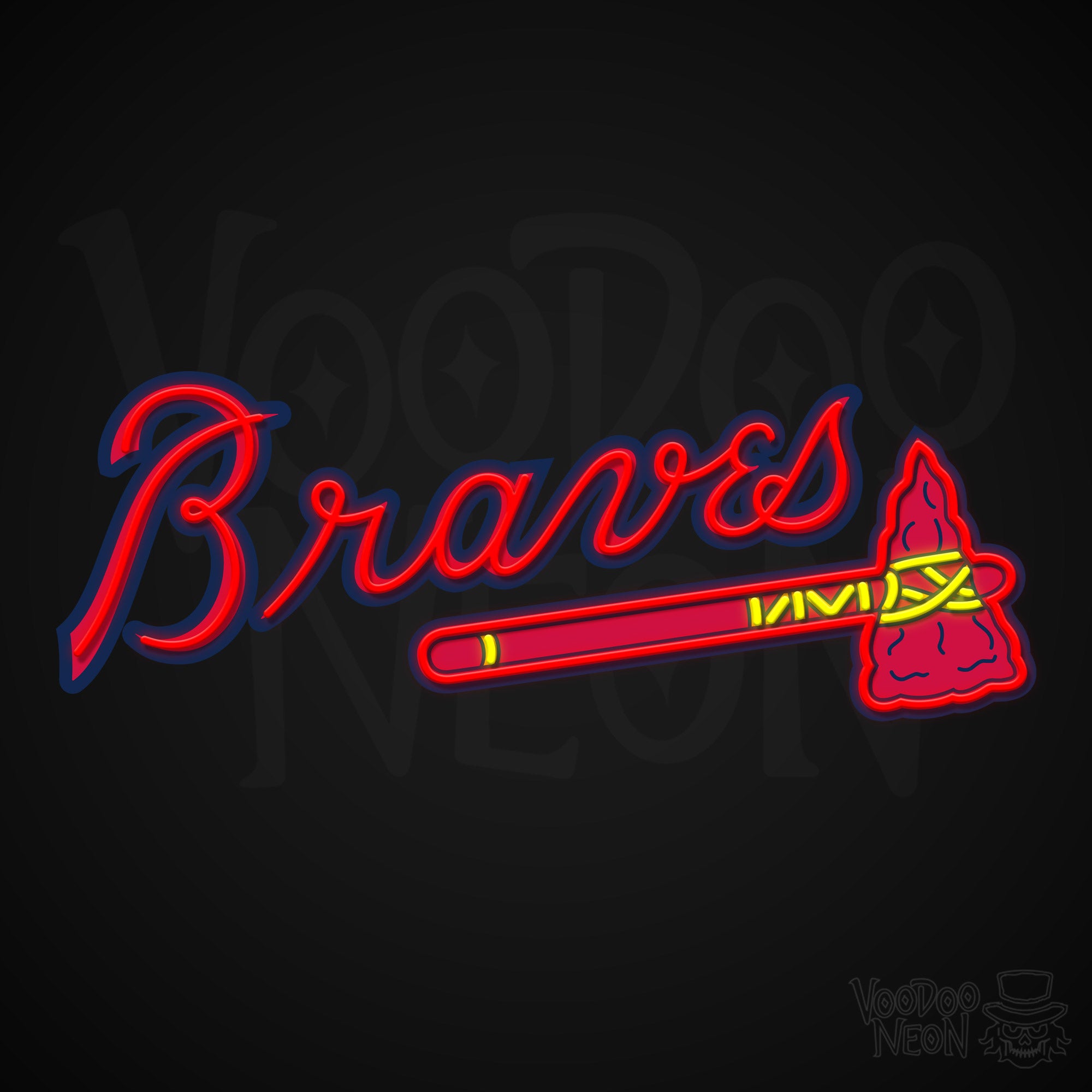 Atlanta Braves Neon Sign - Baseball Neon Sign