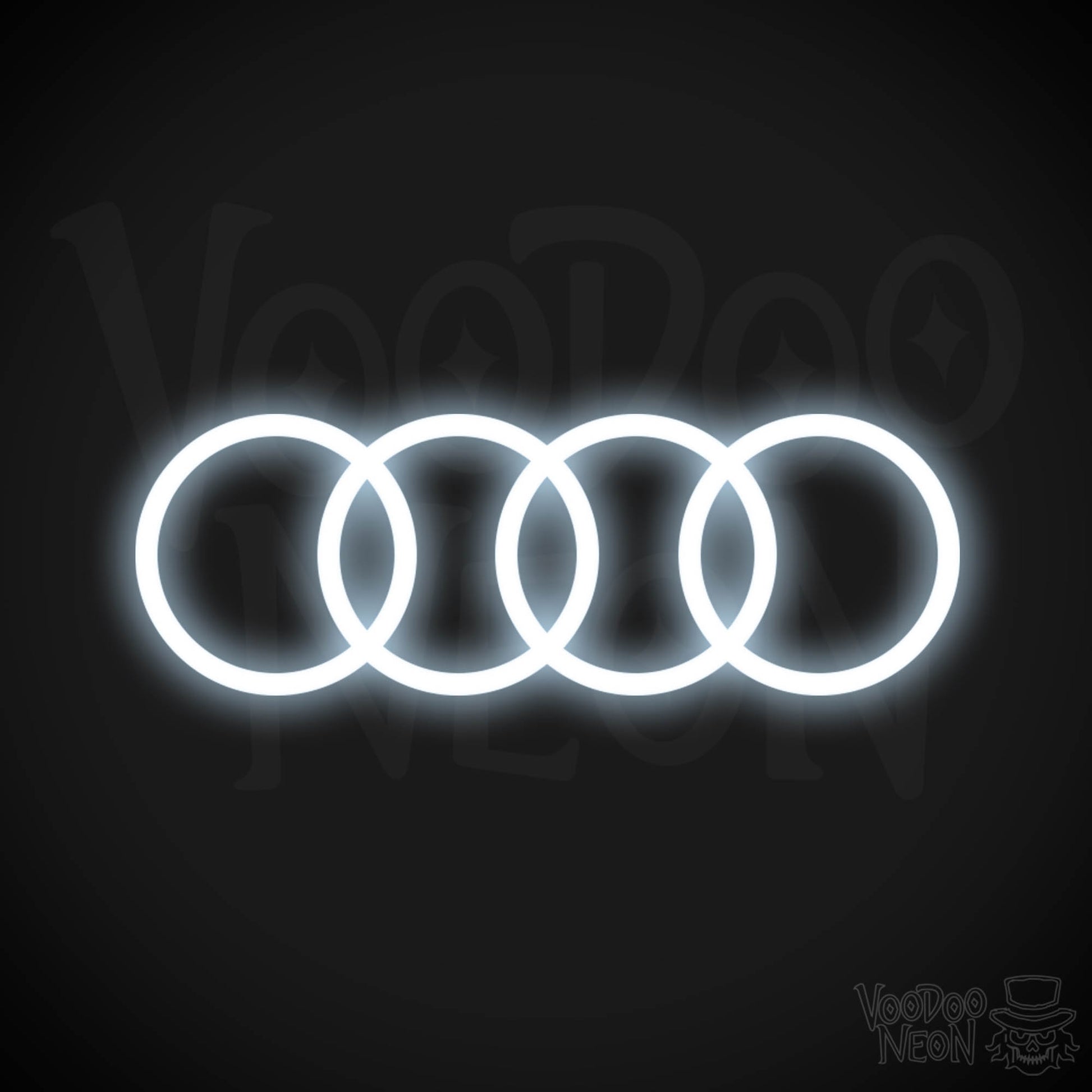 Audi Neon Sign - Neon Audi Sign - Audi Decor - Neon Audi Logo - Color Cool White