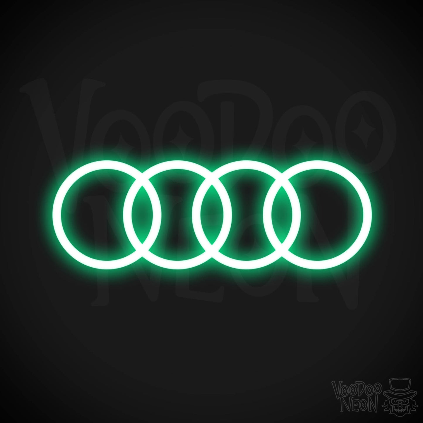 Audi Neon Sign - Neon Audi Sign - Audi Decor - Neon Audi Logo - Color Green