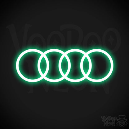Audi Neon Sign - Neon Audi Sign - Audi Decor - Neon Audi Logo - Color Green