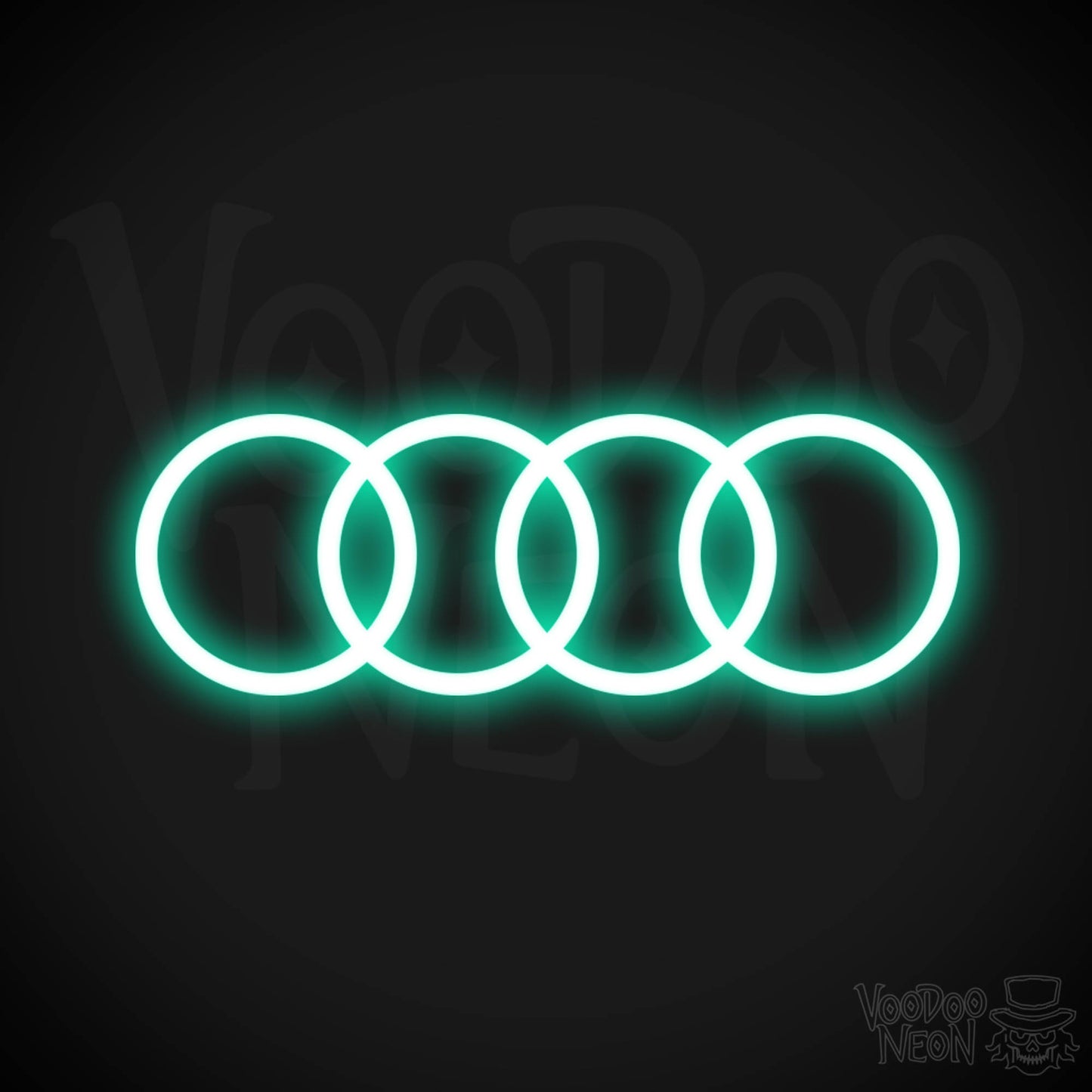 Audi Neon Sign - Neon Audi Sign - Audi Decor - Neon Audi Logo - Color Light Green