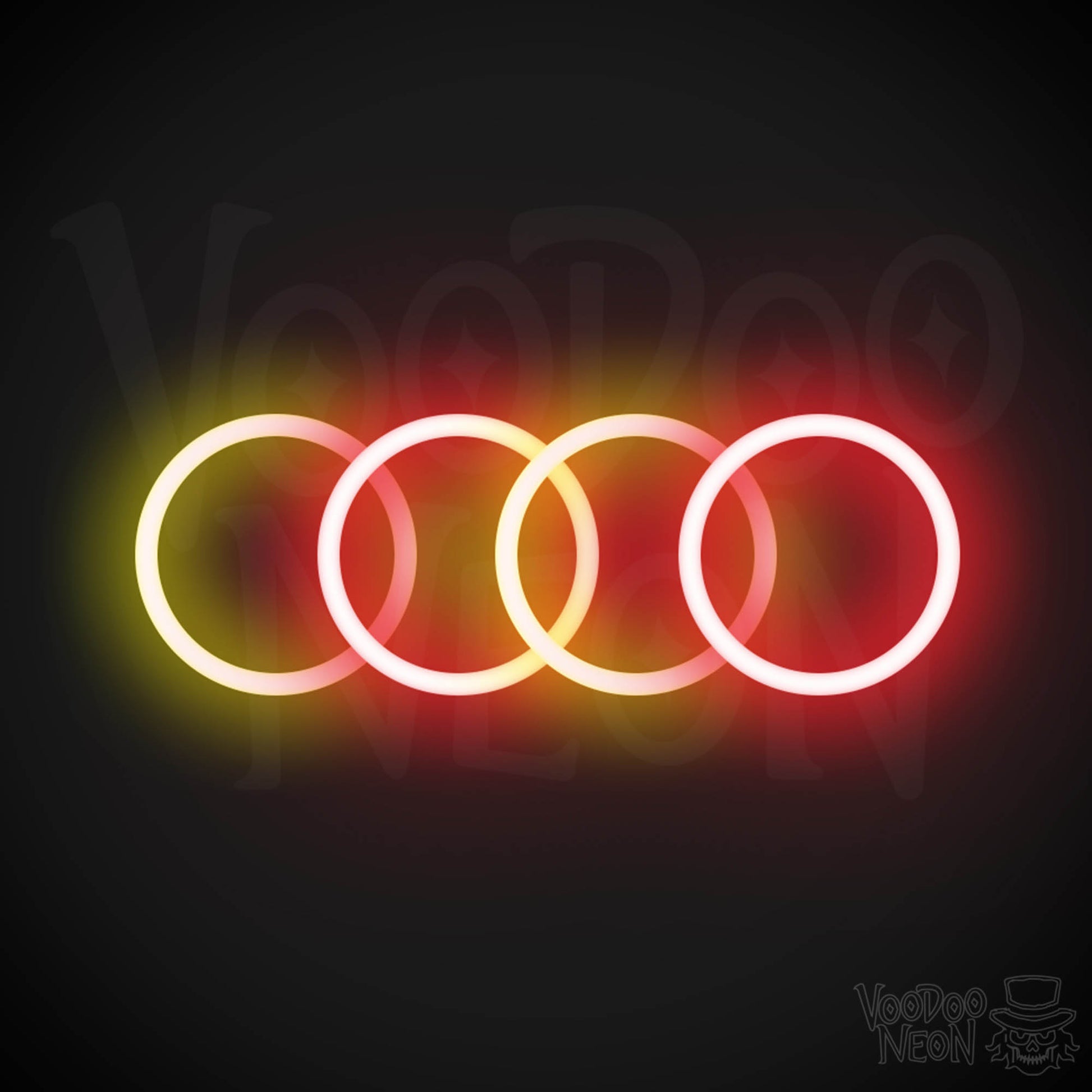 Audi Neon Sign - Neon Audi Sign - Audi Decor - Neon Audi Logo - Color Multi-Color