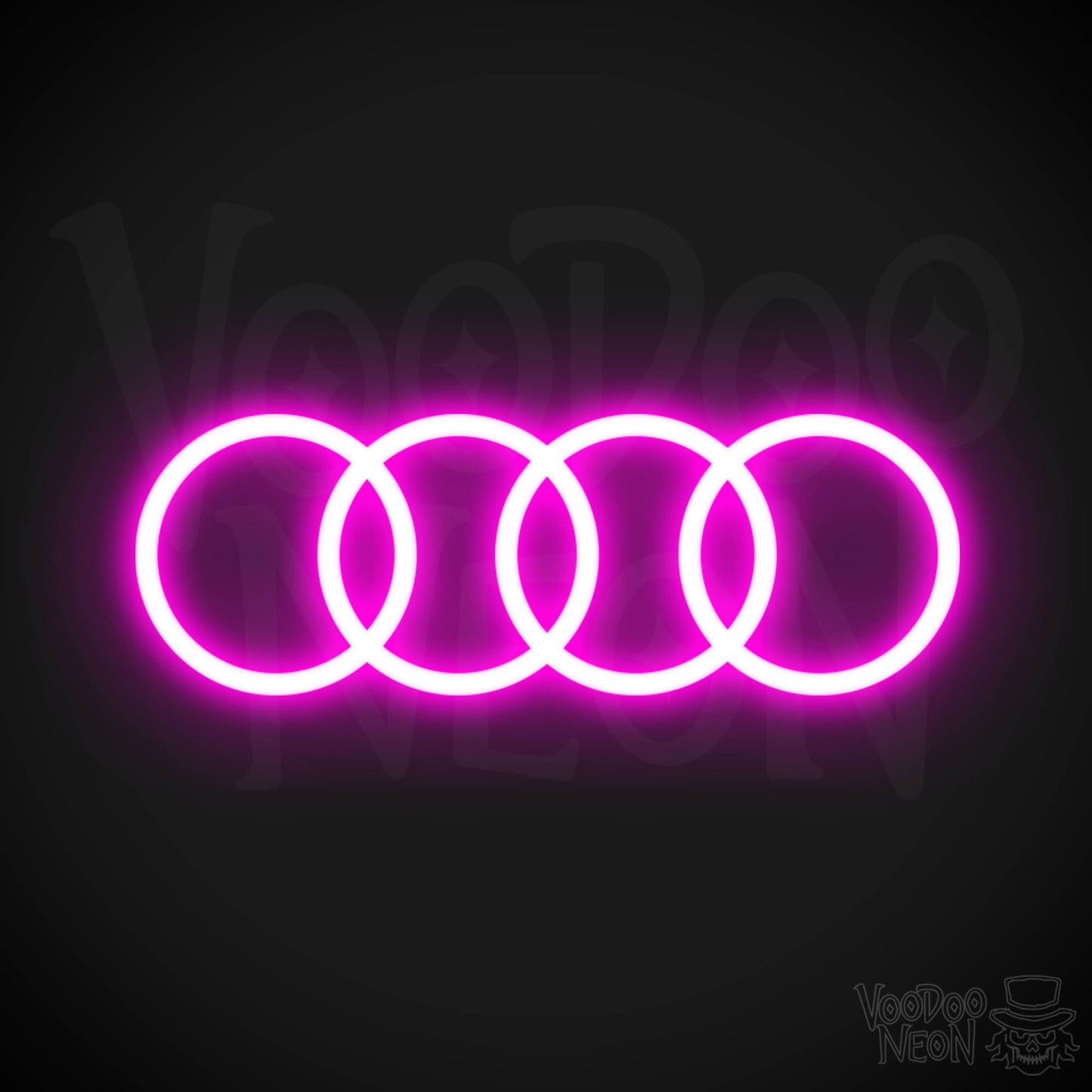 Audi Neon Sign - Neon Audi Sign - Audi Decor - Neon Audi Logo - Color Pink
