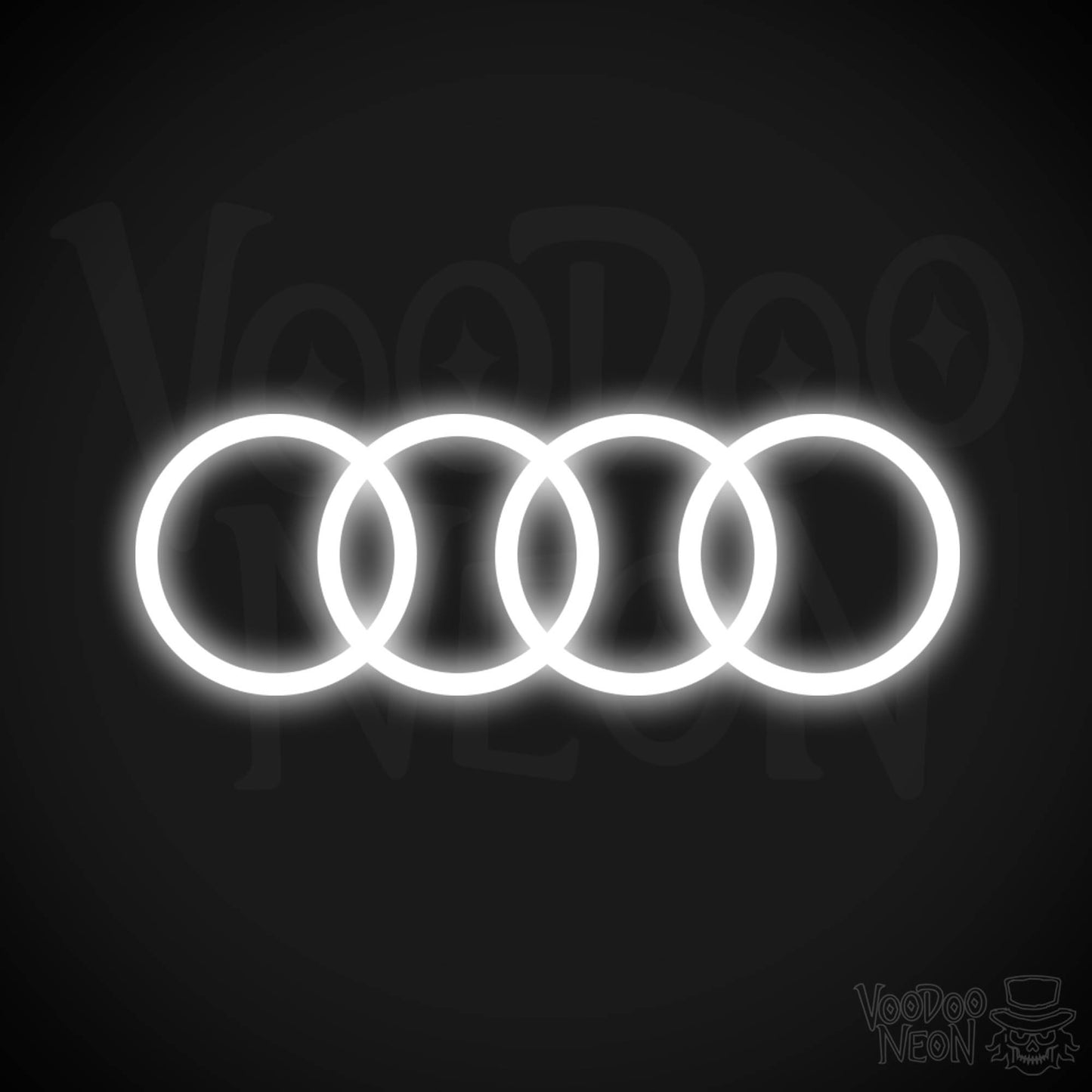 Audi Neon Sign - Neon Audi Sign - Audi Decor - Neon Audi Logo - Color White