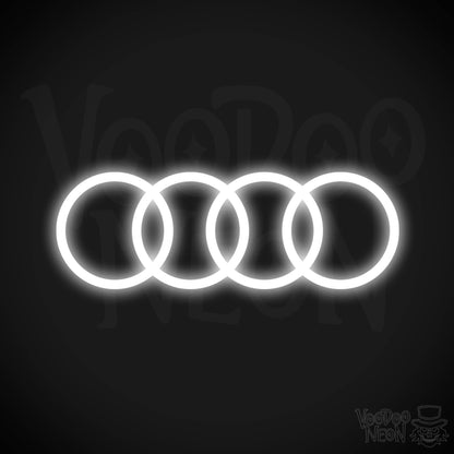 Audi Neon Sign - Neon Audi Sign - Audi Decor - Neon Audi Logo - Color White