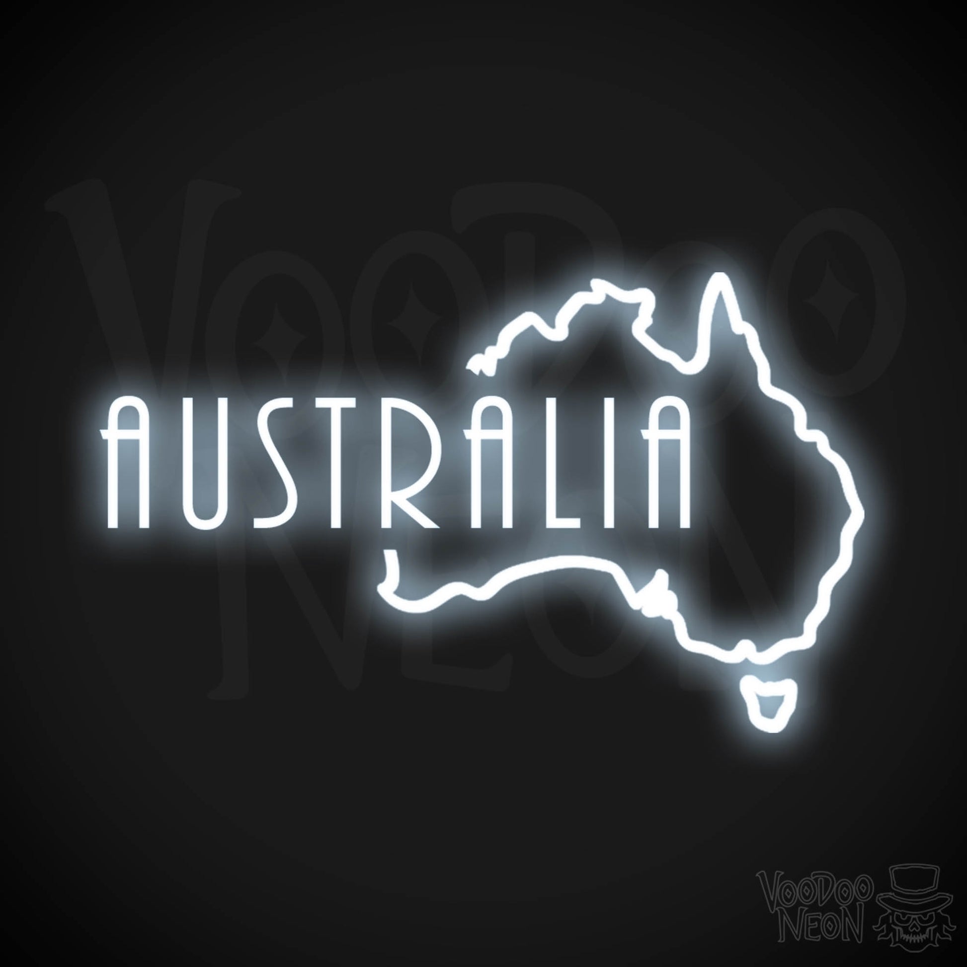 Australia Neon Sign - Neon Australia Sign - Color Cool White