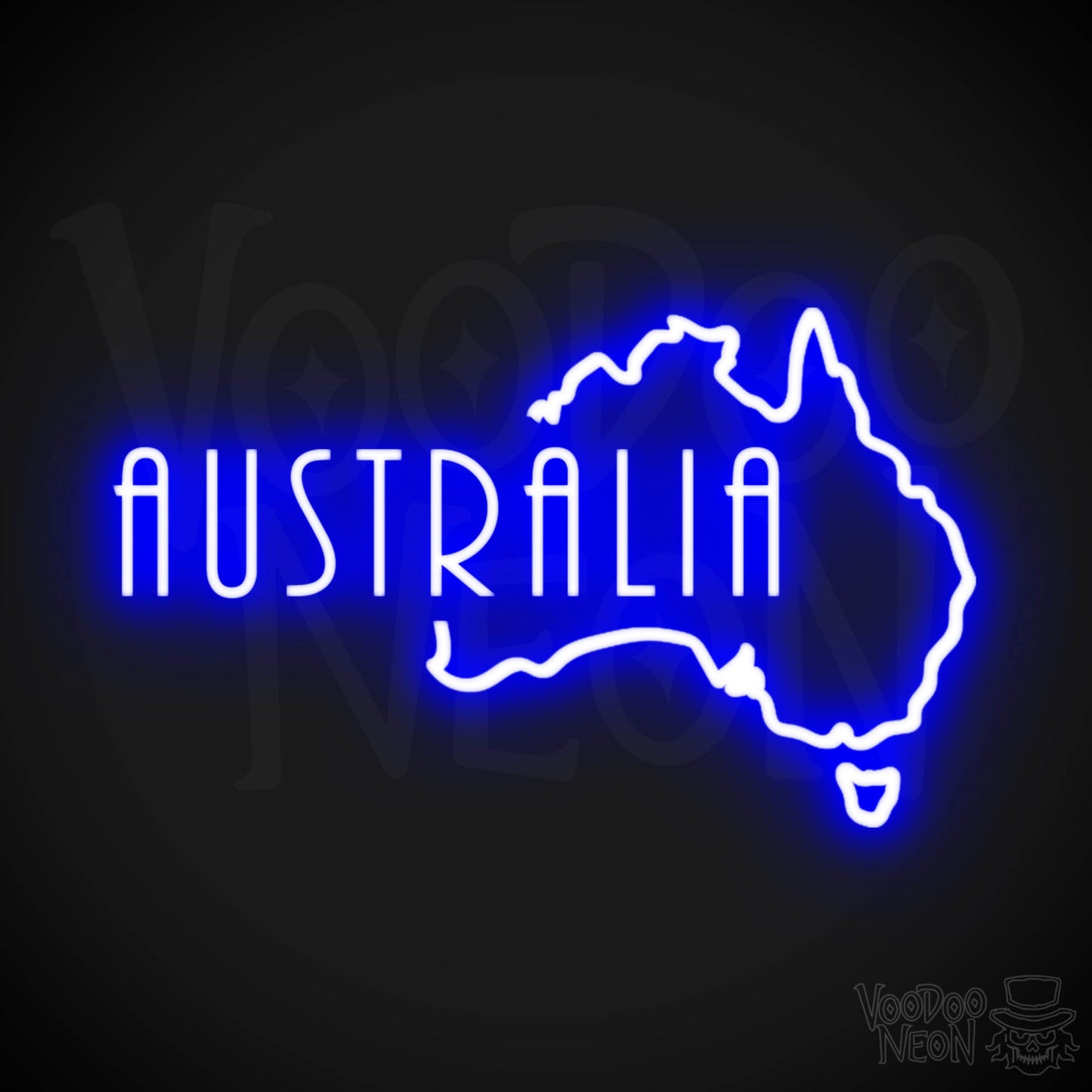 Australia Neon Sign - Neon Australia Sign - Color Dark Blue
