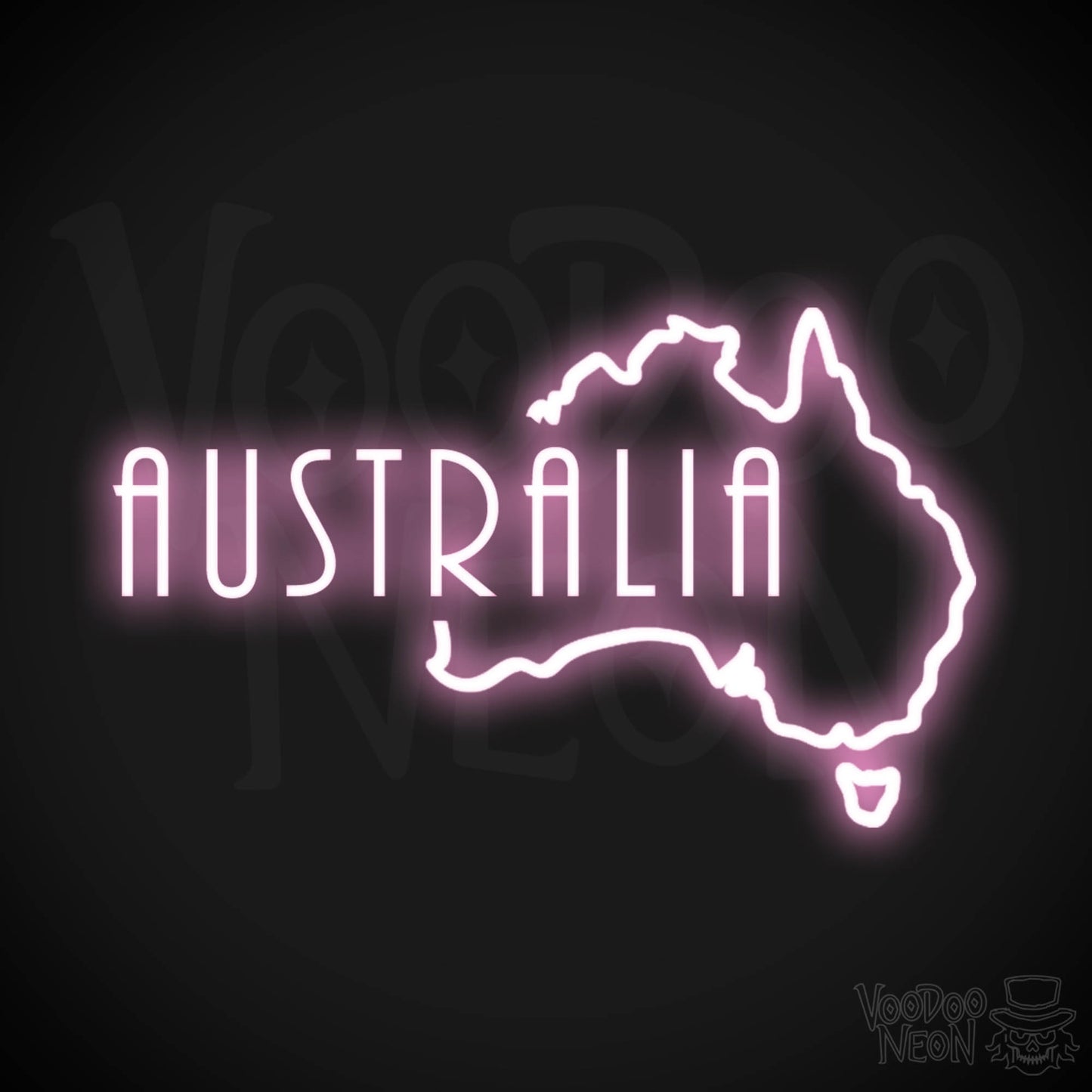 Australia Neon Sign - Neon Australia Sign - Color Light Pink
