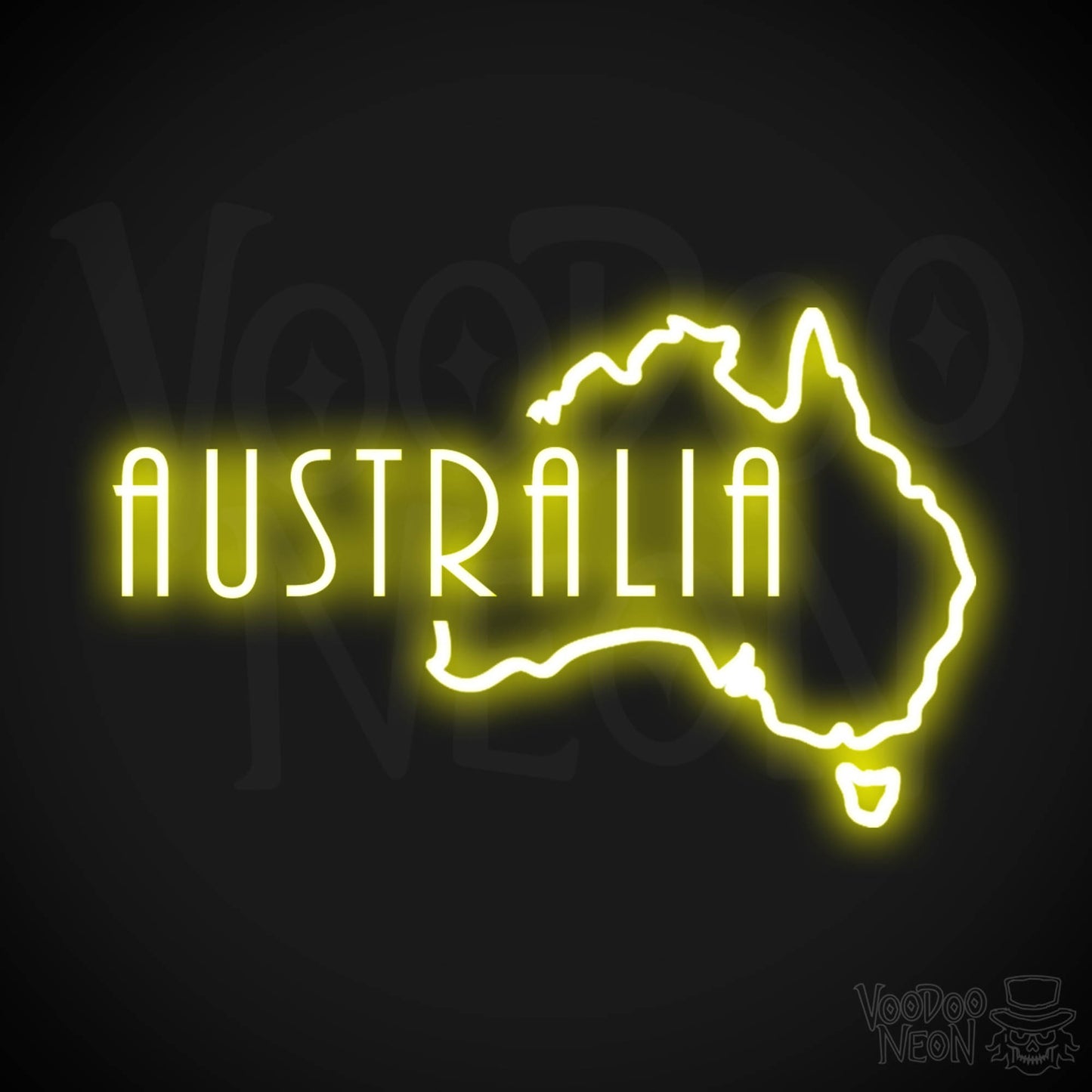 Australia Neon Sign - Neon Australia Sign - Color Yellow