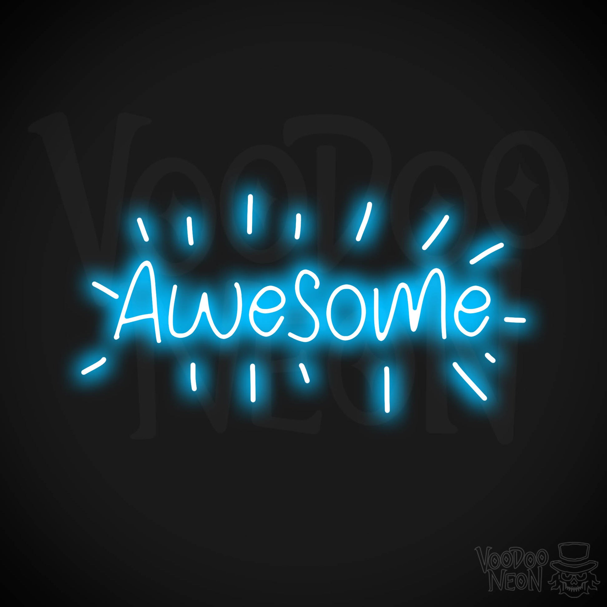 Awesome Neon Sign - Dark Blue