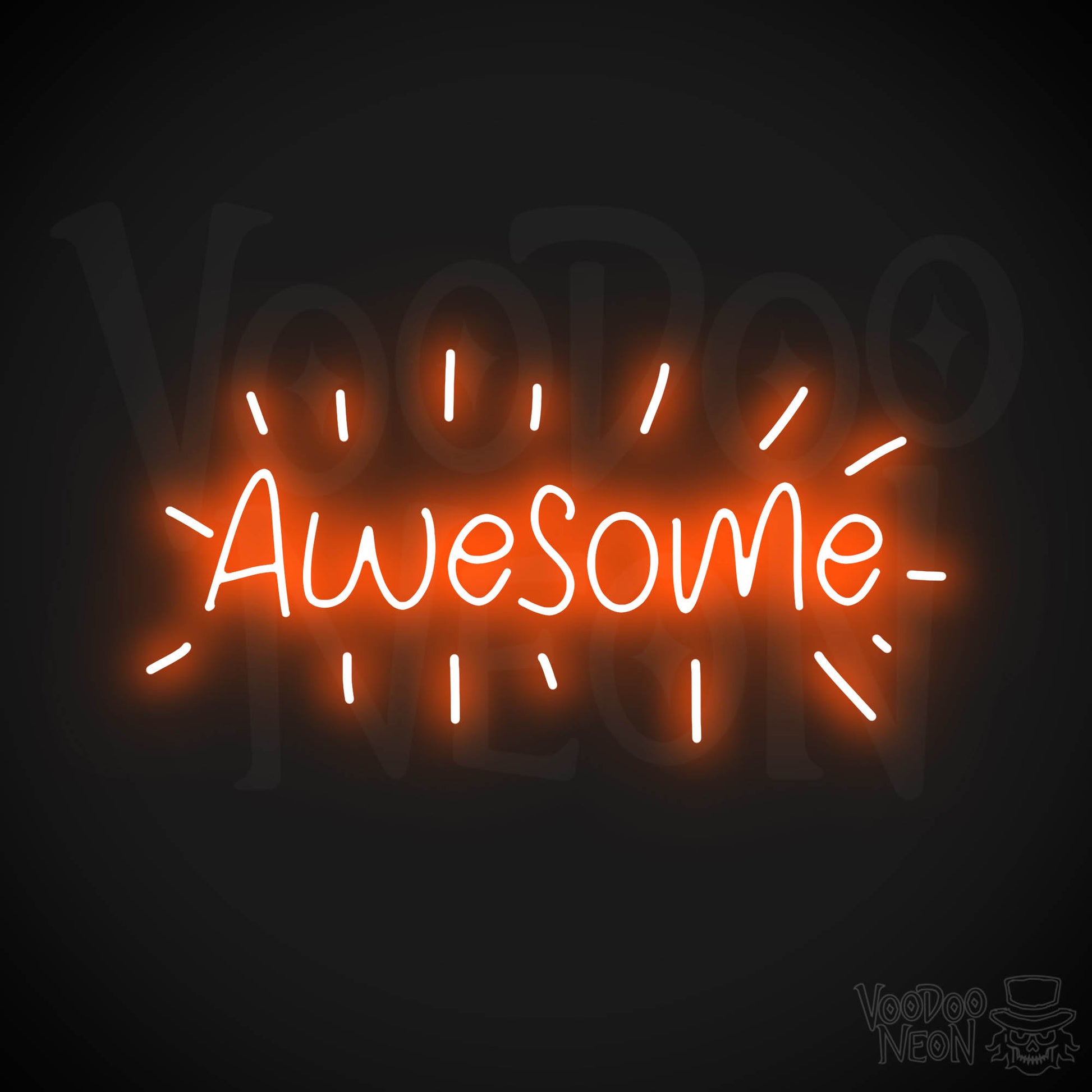 Awesome Neon Sign - Orange