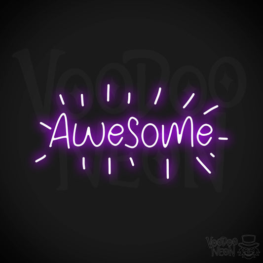 Awesome Neon Sign - Purple