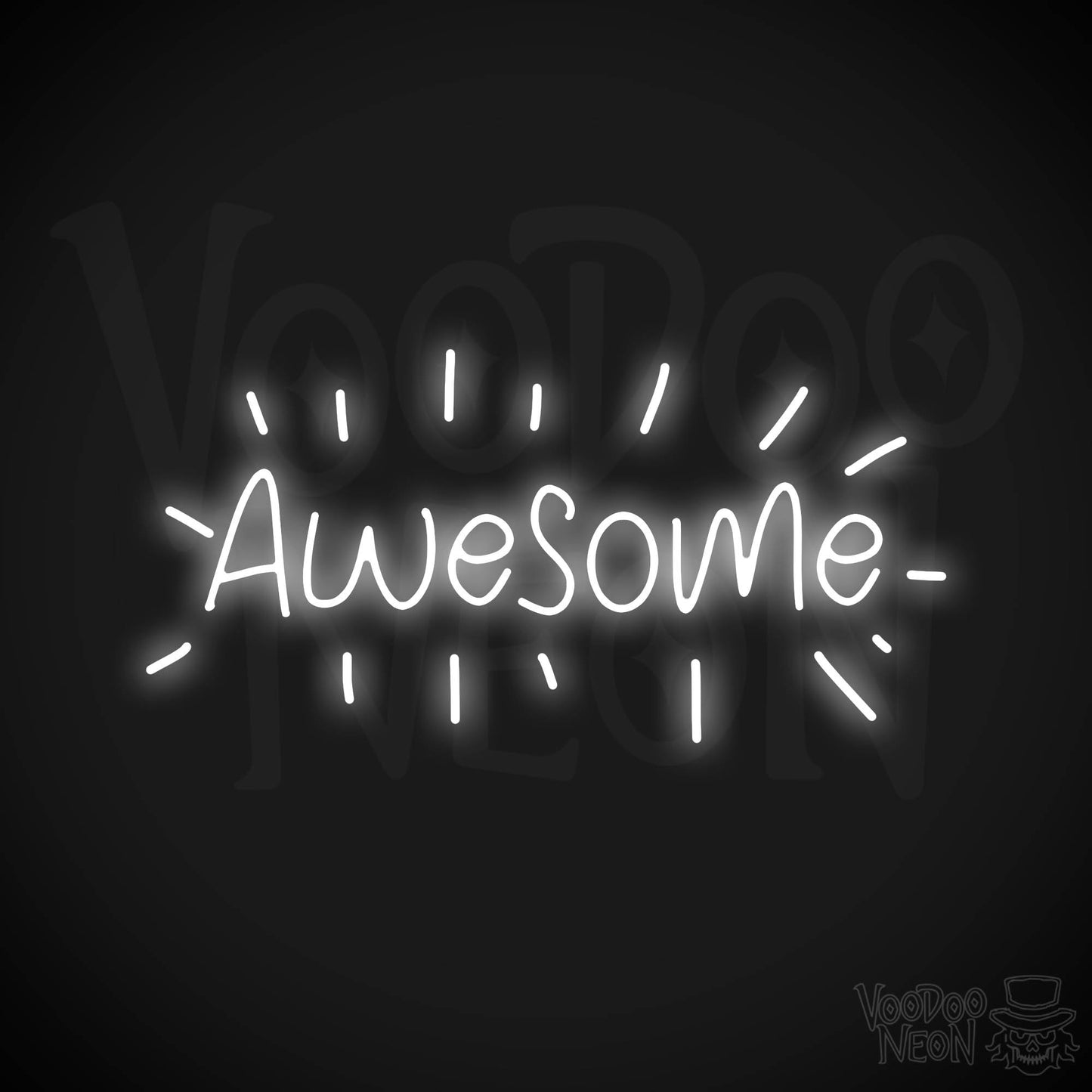 Awesome Neon Sign - White