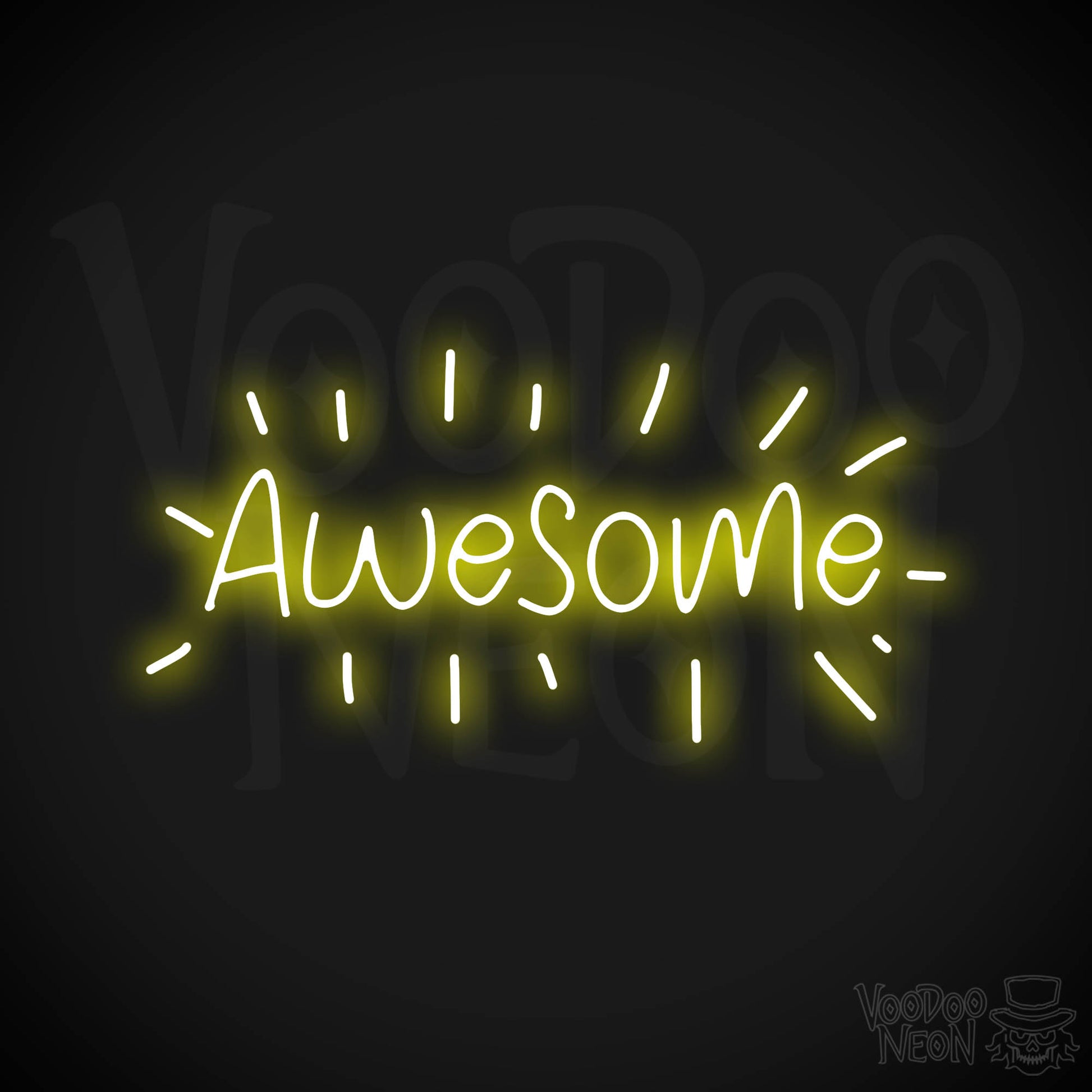 Awesome Neon Sign - Yellow