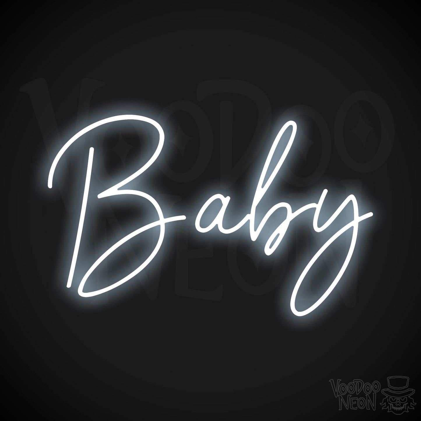 Baby Neon Sign - Neon Baby Sign - LED Wall Art - Color Cool White