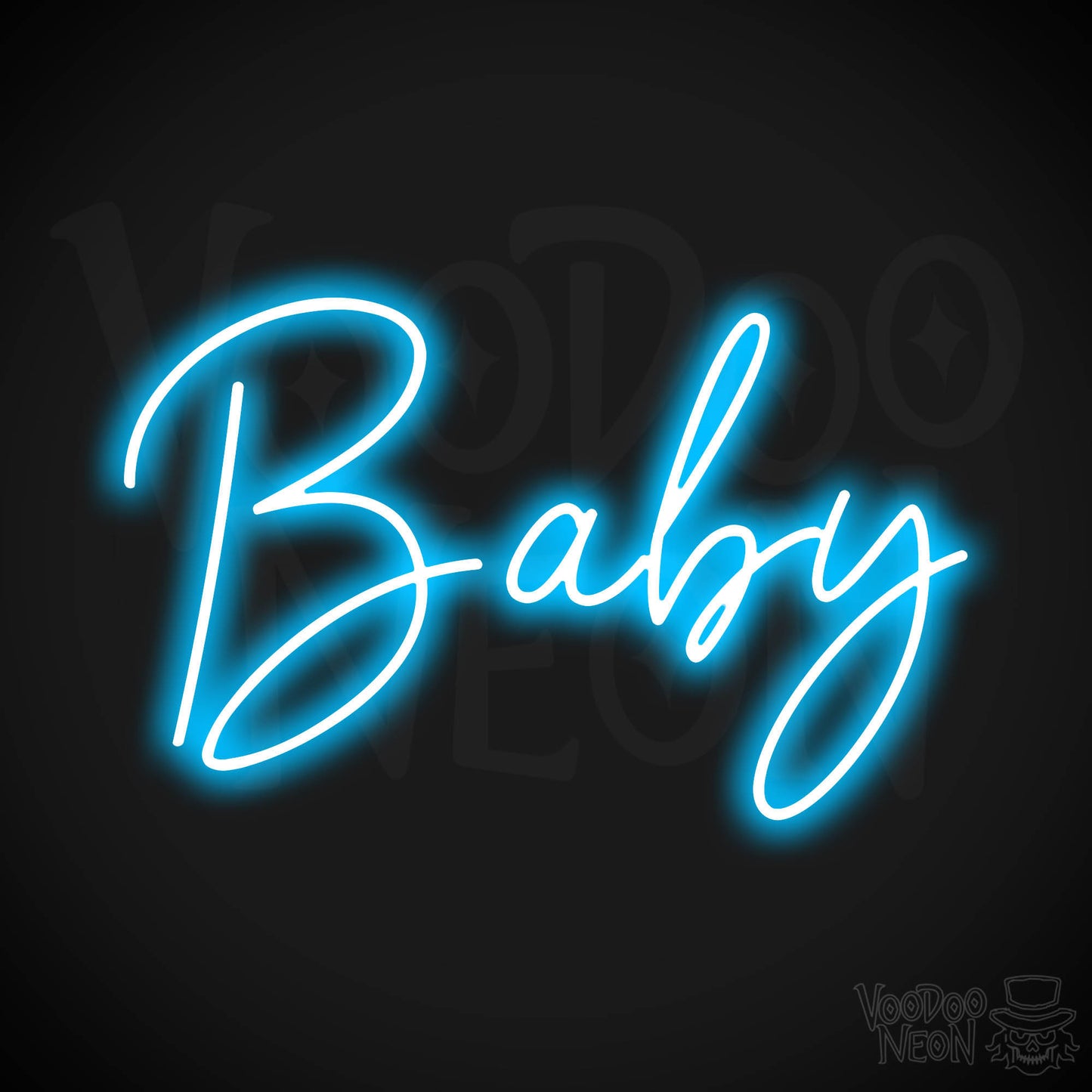 Baby Neon Sign - Neon Baby Sign - LED Wall Art - Color Dark Blue