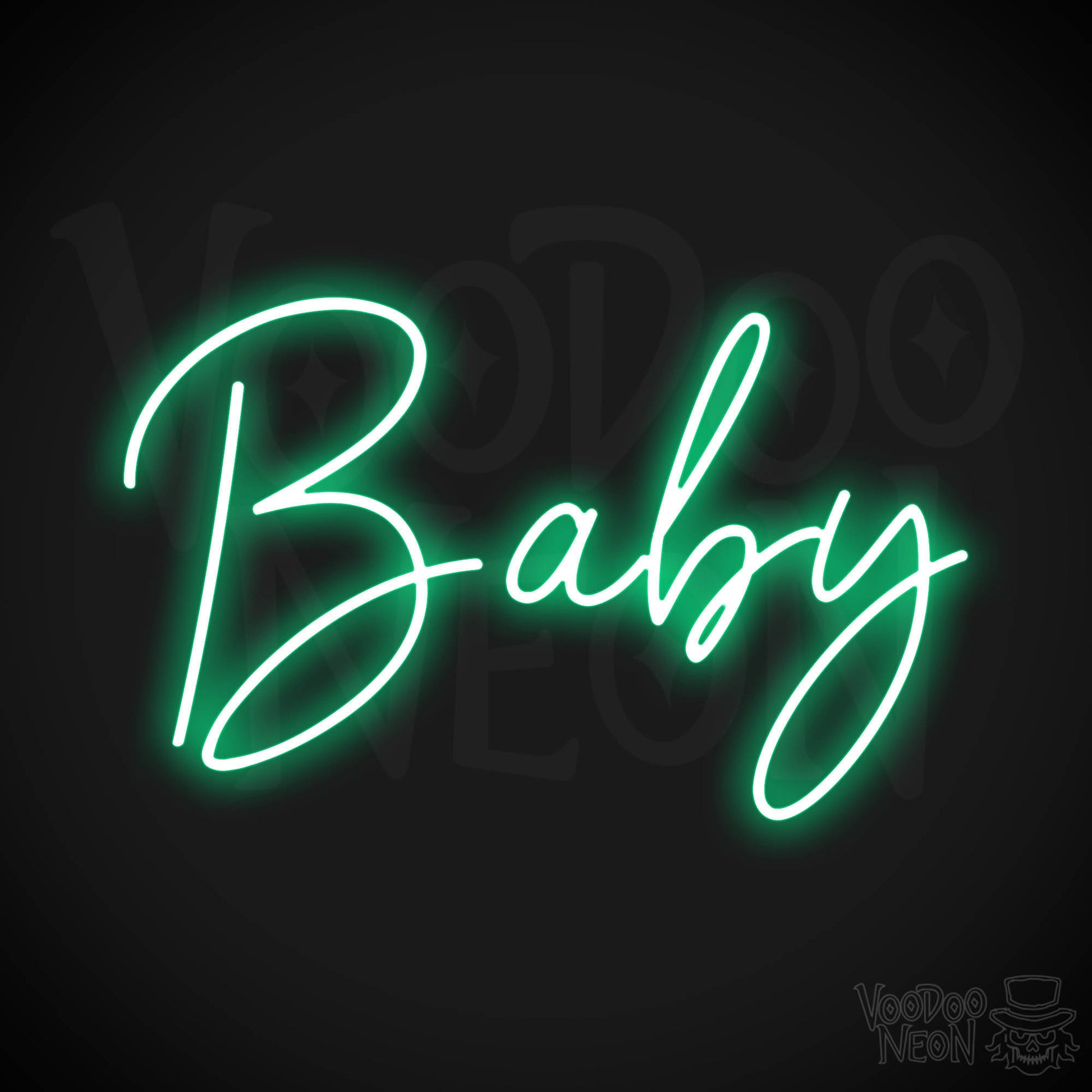 Baby Neon Sign - Neon Baby Sign - LED Wall Art - Color Green