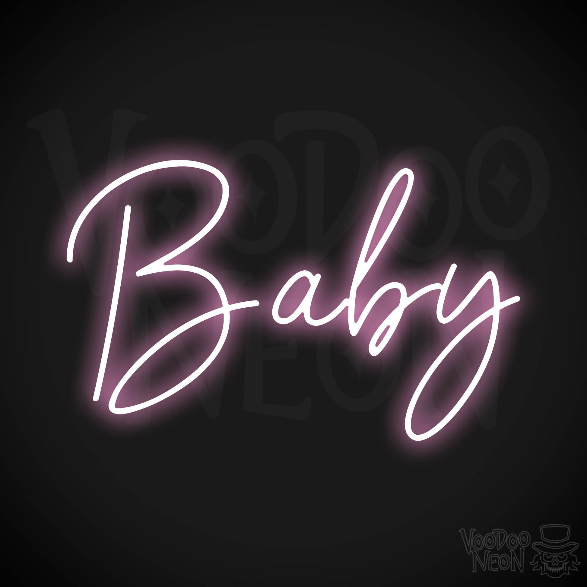 Baby Neon Sign - Neon Baby Sign - LED Wall Art - Color Light Pink