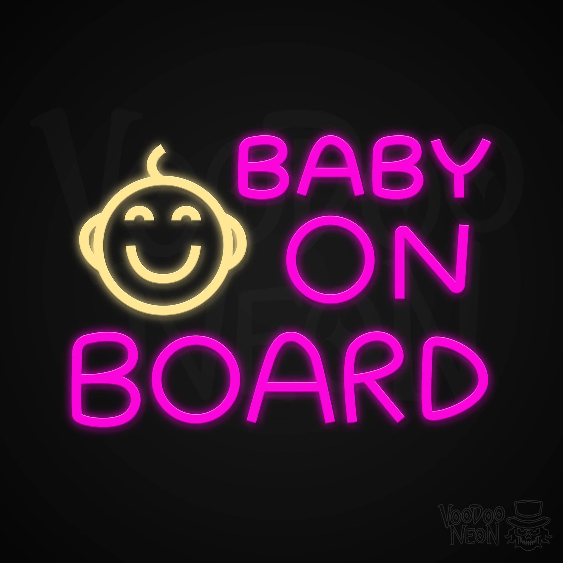 Baby Onboard Neon Sign - Multi-Color - Blackwall