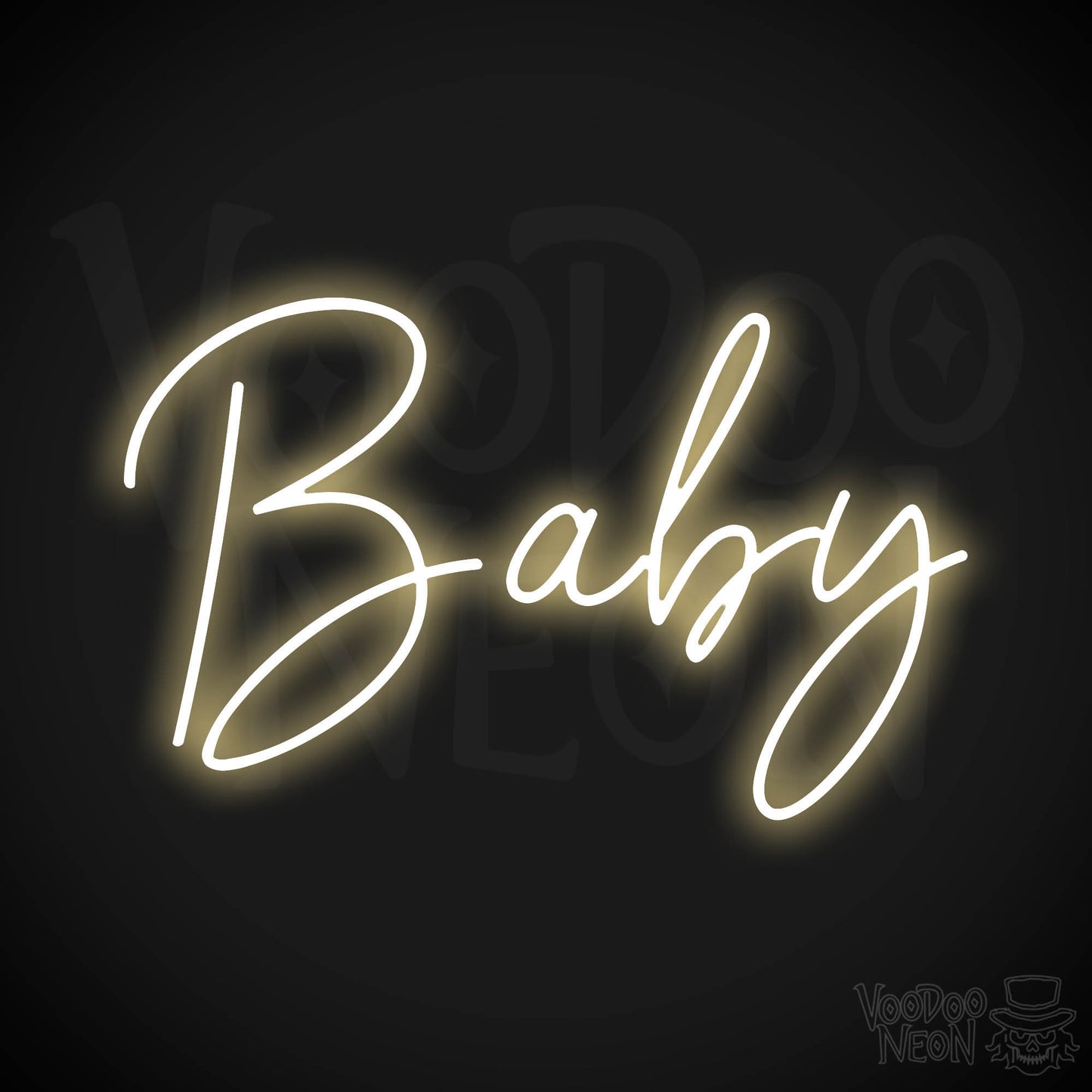 Baby Neon Sign - Neon Baby Sign - LED Wall Art - Color Warm White