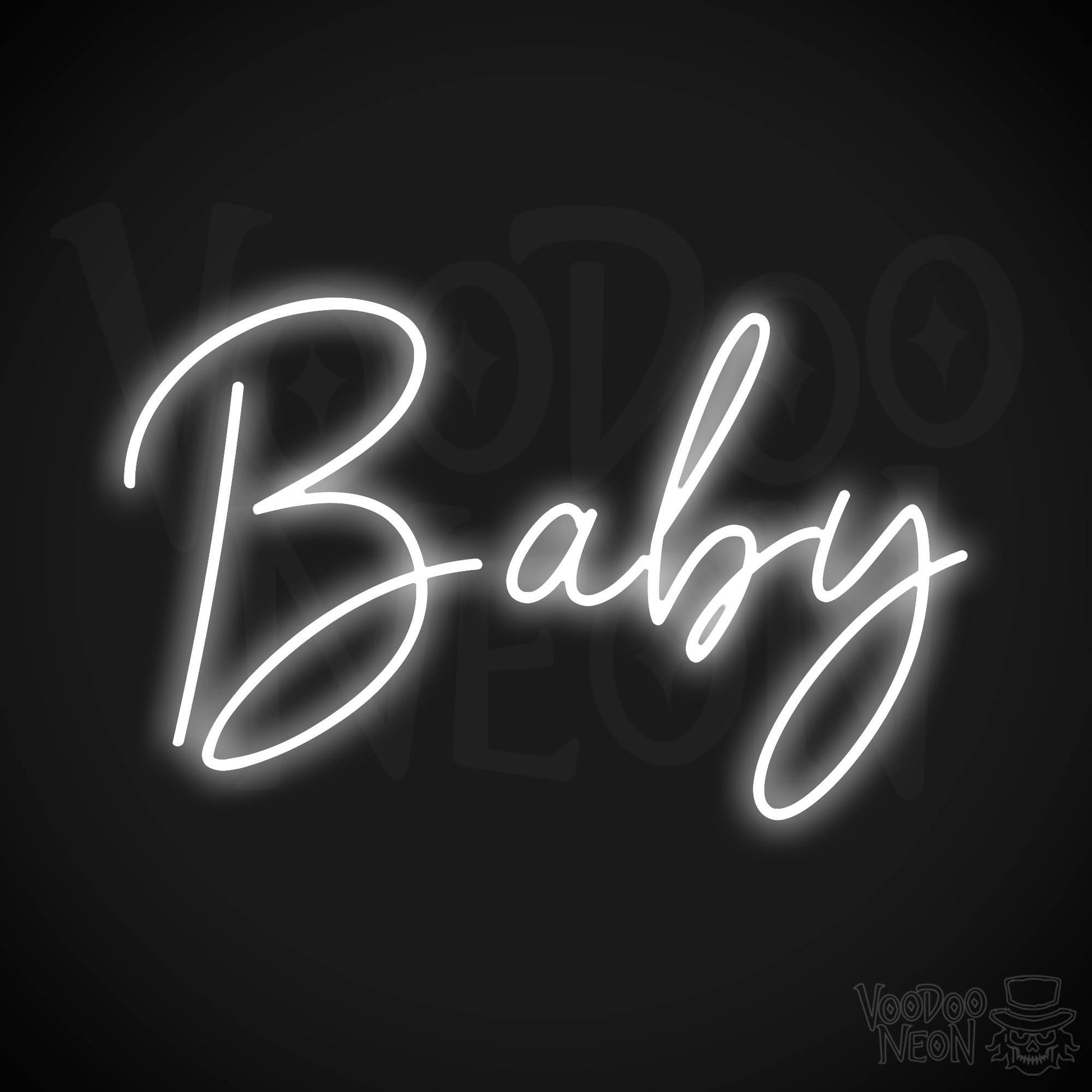 Baby Neon Sign - Neon Baby Sign - LED Wall Art - Color White