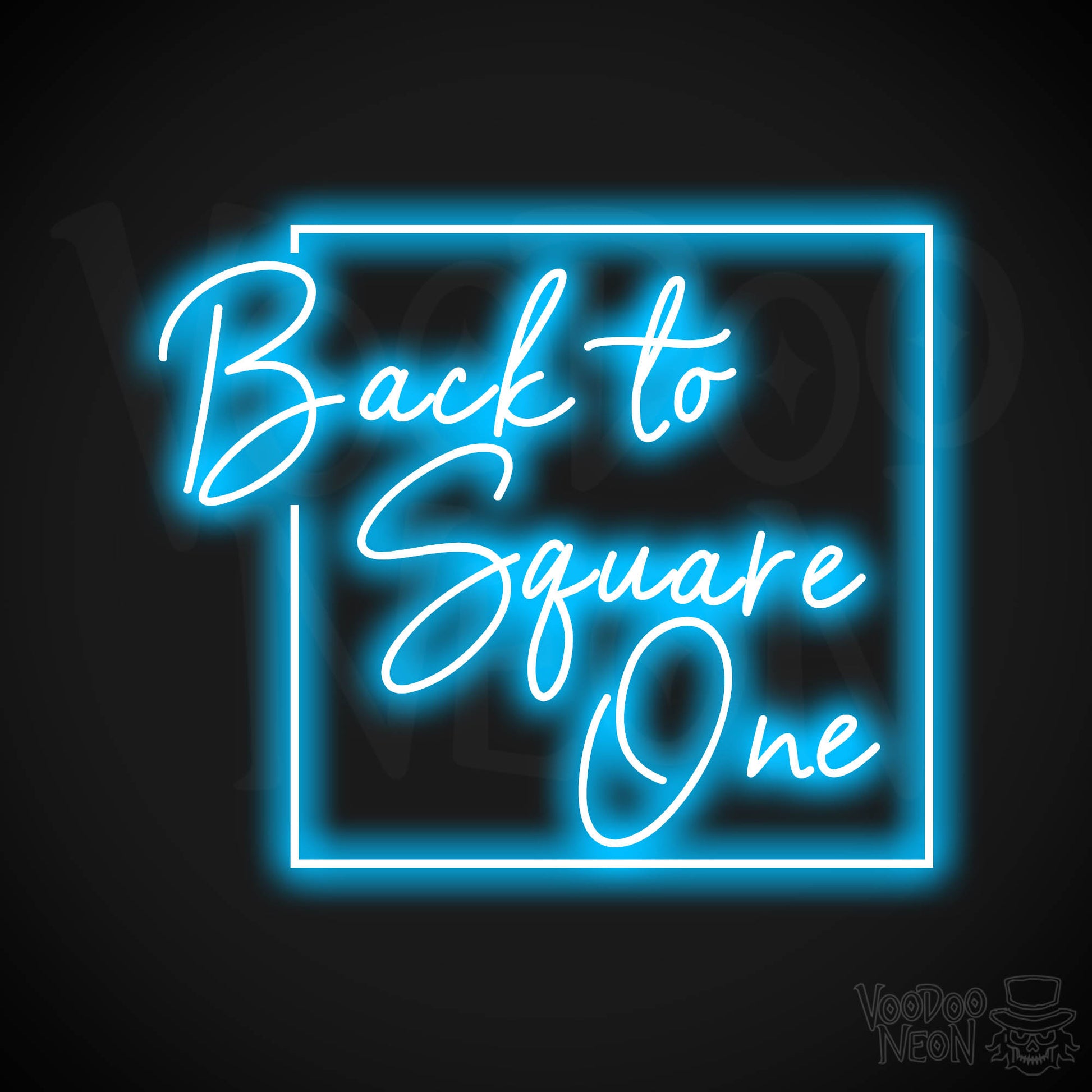 Back To Square One LED Neon - Dark Blue