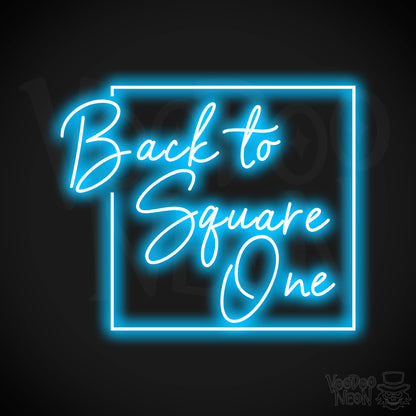 Back To Square One LED Neon - Dark Blue