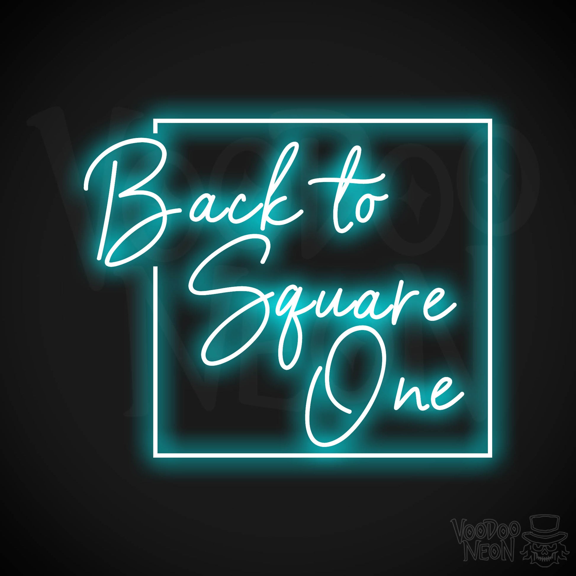 Back To Square One LED Neon - Ice Blue