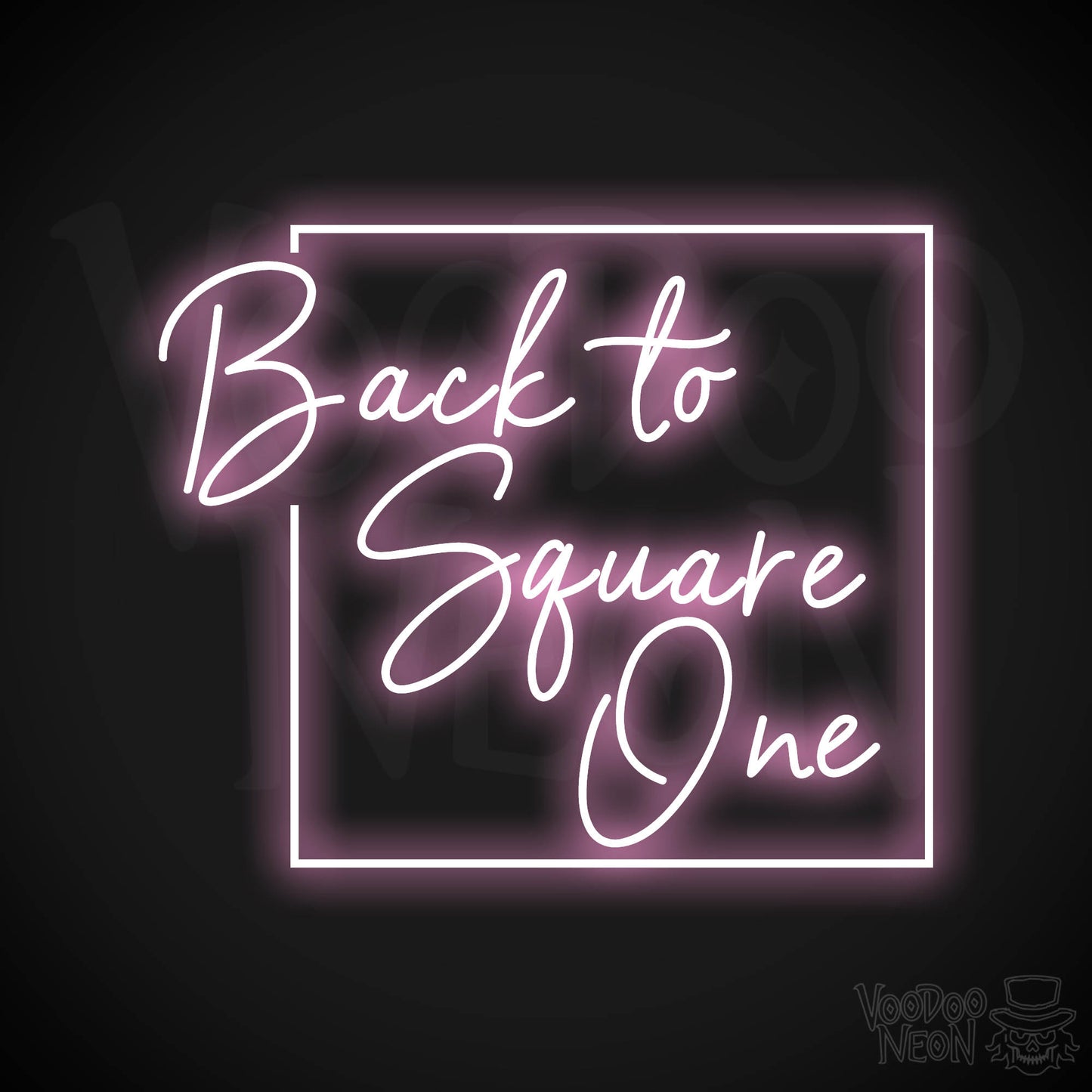 Back To Square One LED Neon - Light Pink