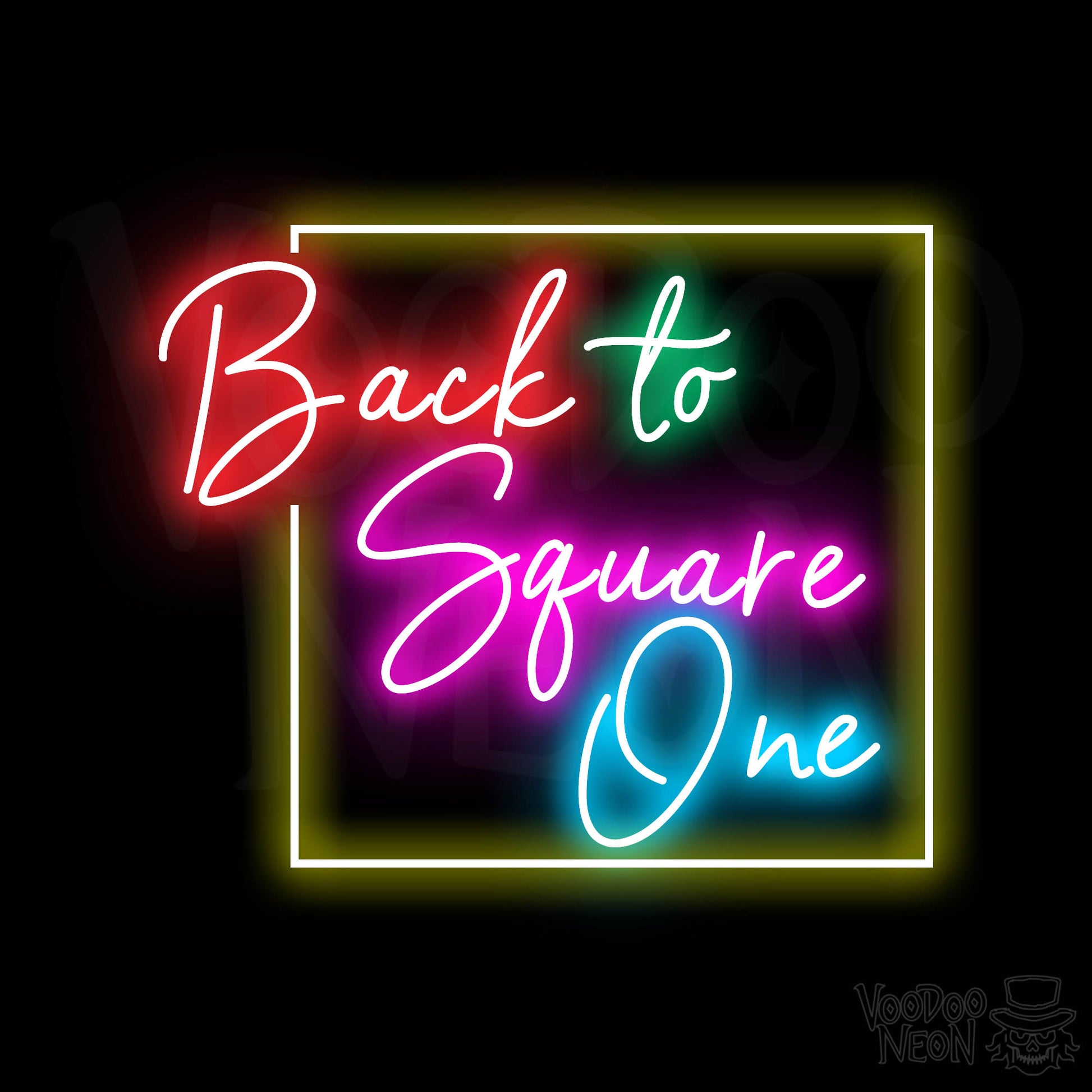 Back To Square One LED Neon - Multi-Color