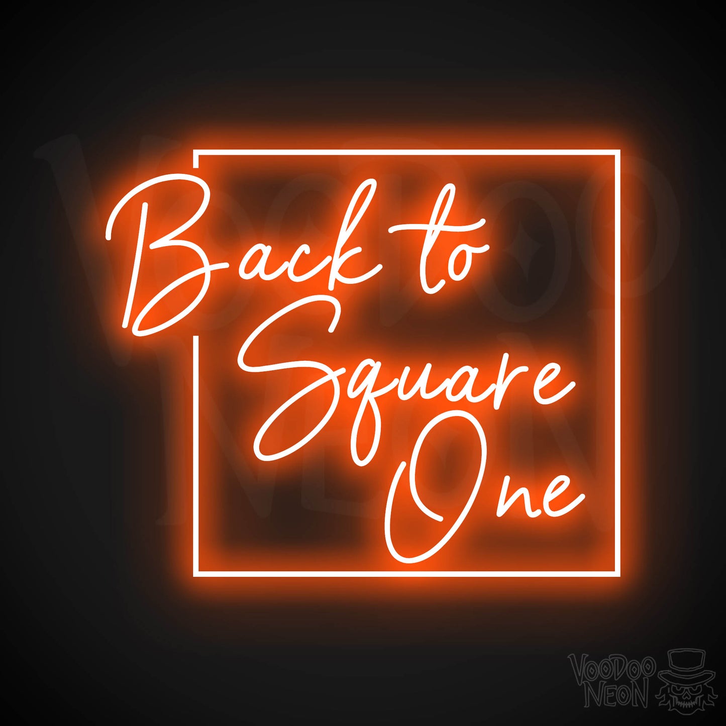 Back To Square One LED Neon - Orange