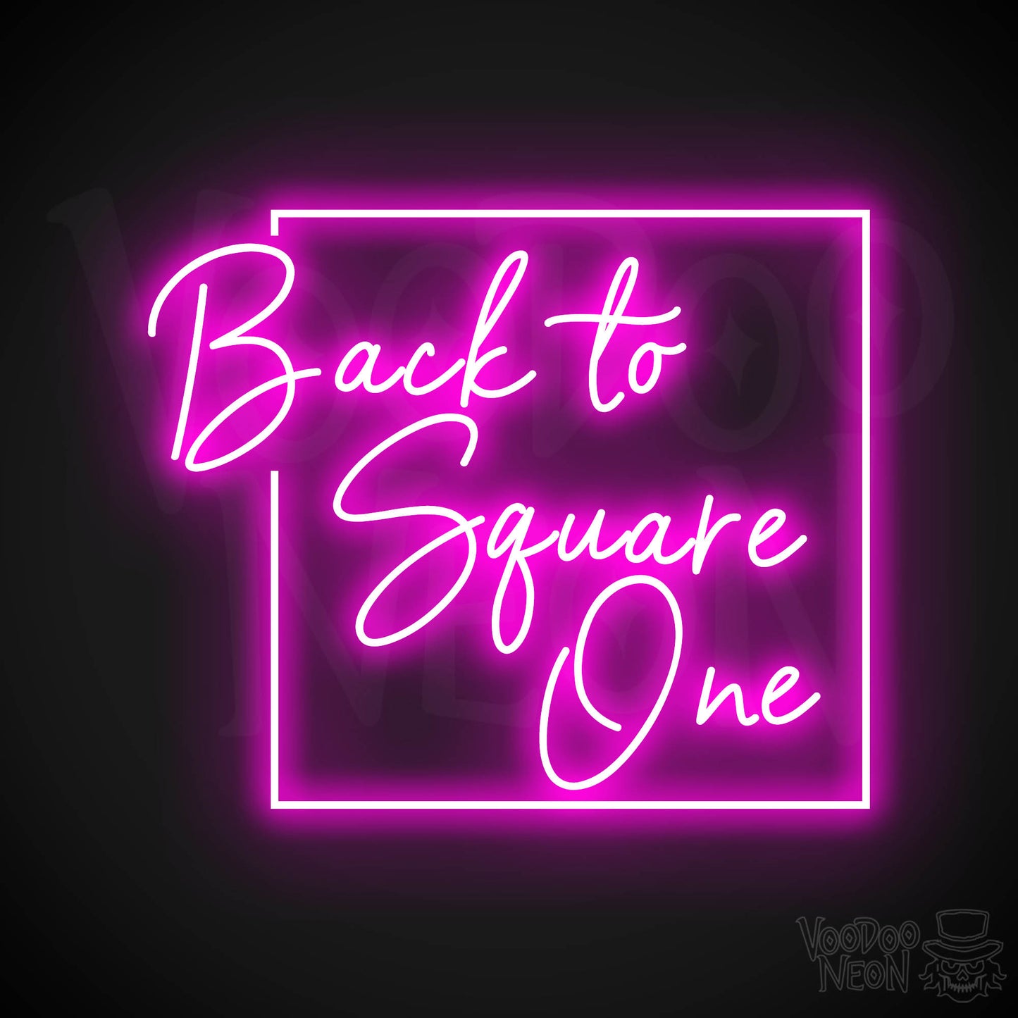 Back To Square One LED Neon - Pink