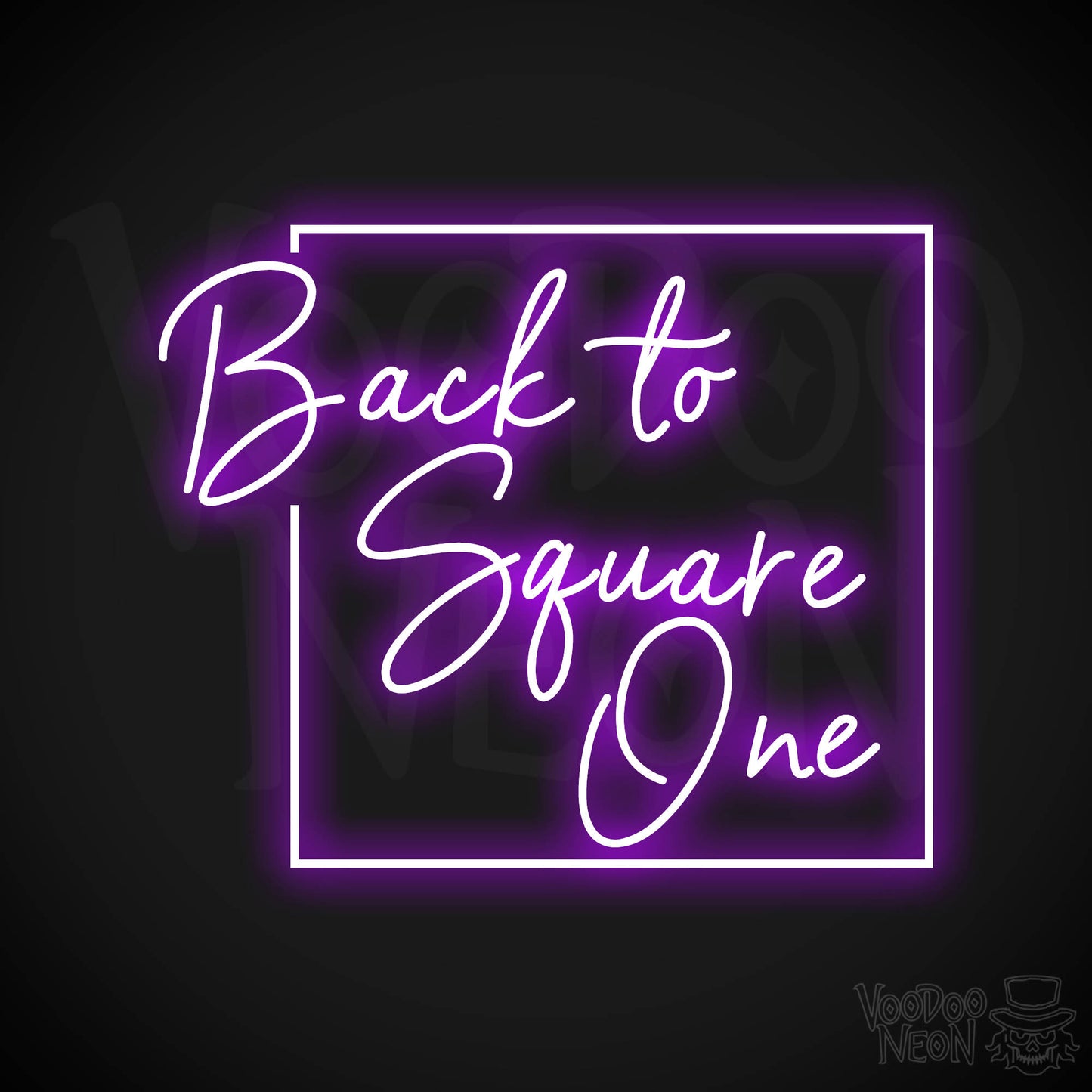 Back To Square One LED Neon - Purple