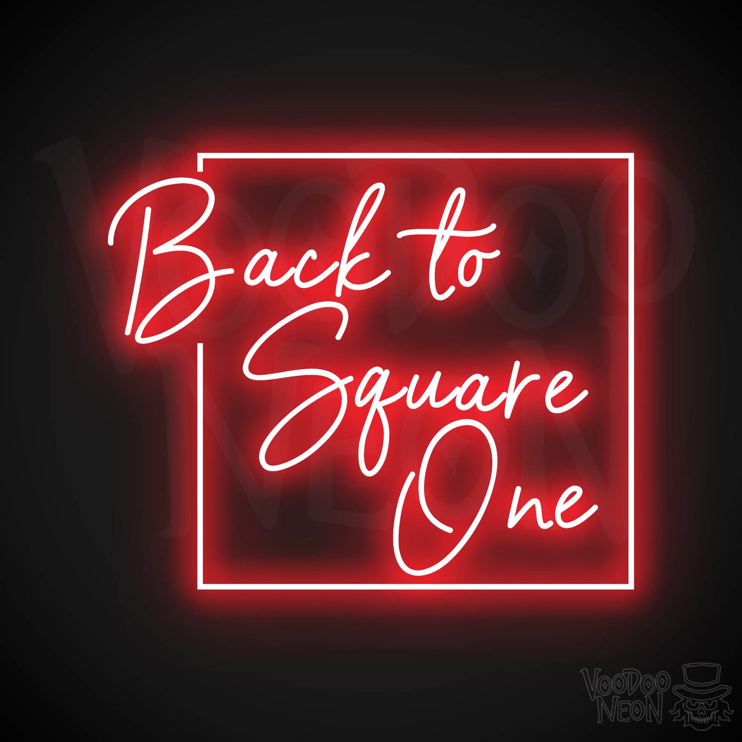 Back To Square One LED Neon - Red