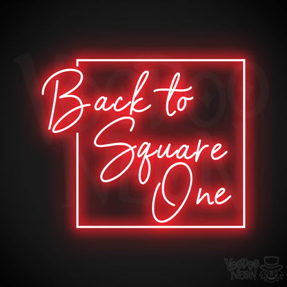 Back To Square One LED Neon - Red