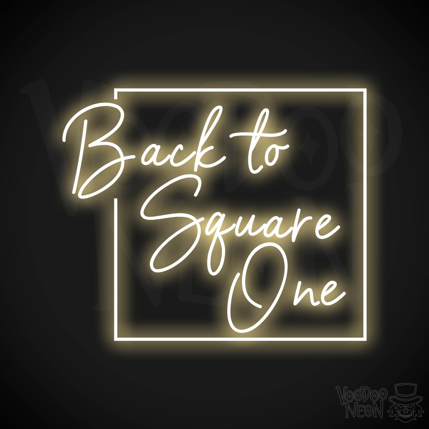 Back To Square One LED Neon - Warm White