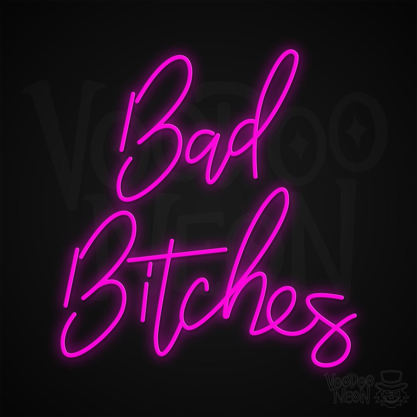 Bad Bitches Neon Sign - Pink