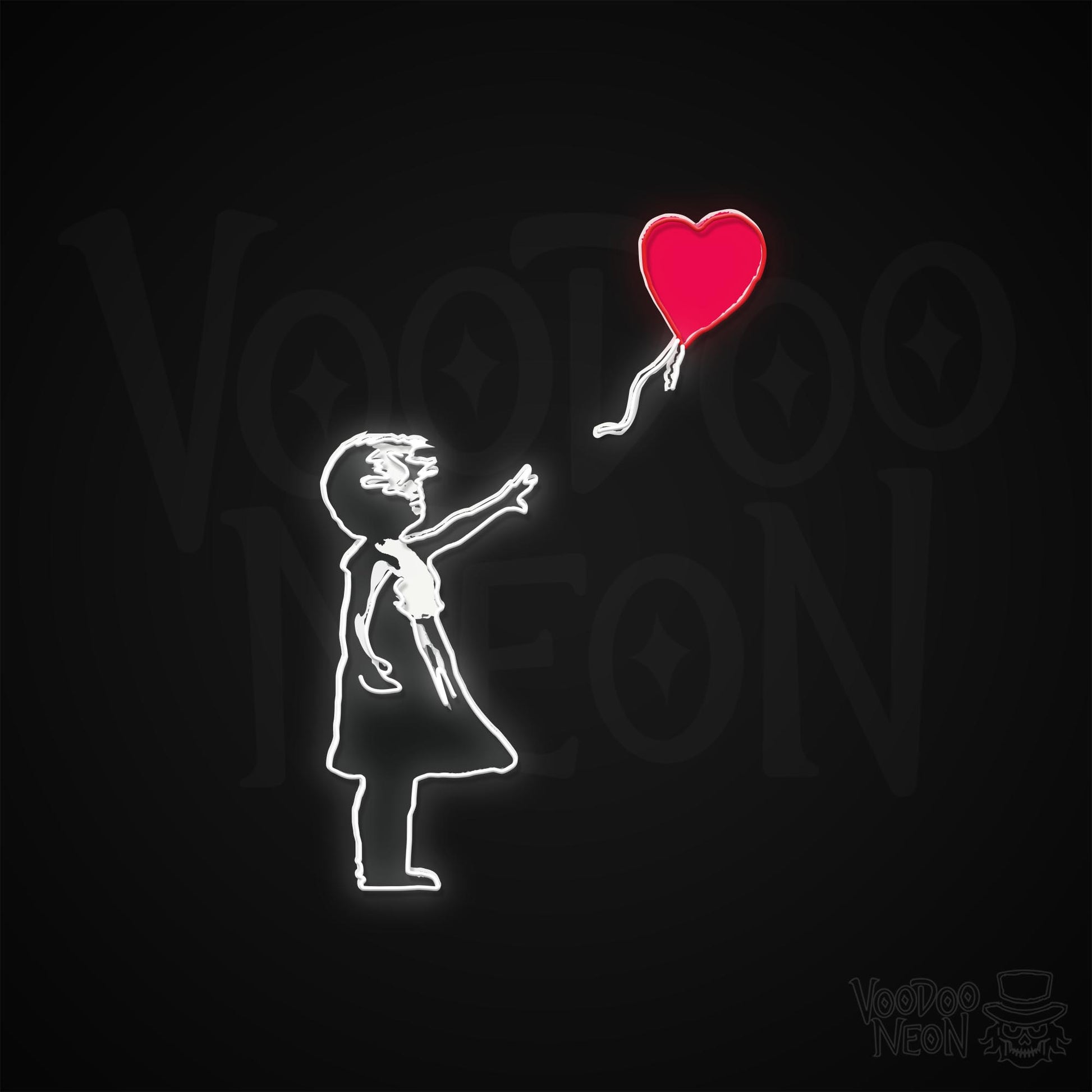 Banksy Balloon Girl neon sign