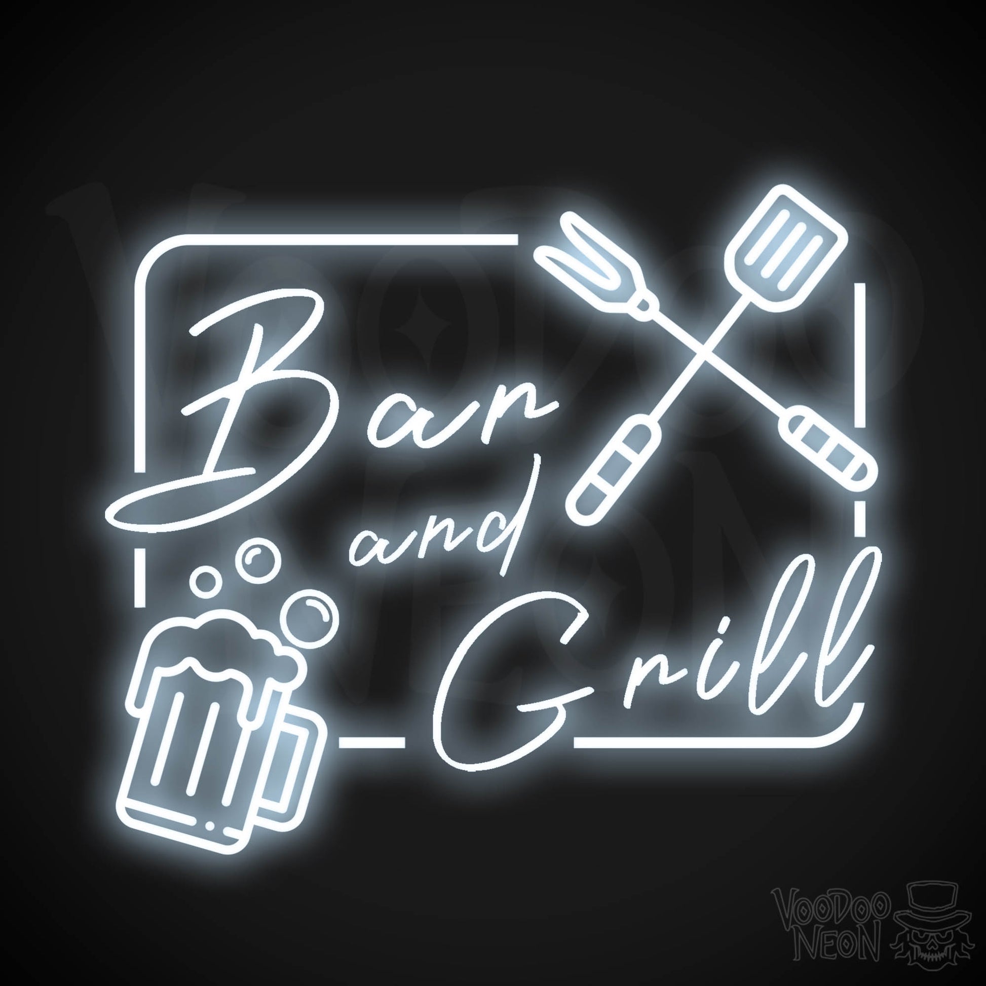 Bar & Grill Neon Sign - Neon Bar & Grill Sign - LED Signs - Color Cool White