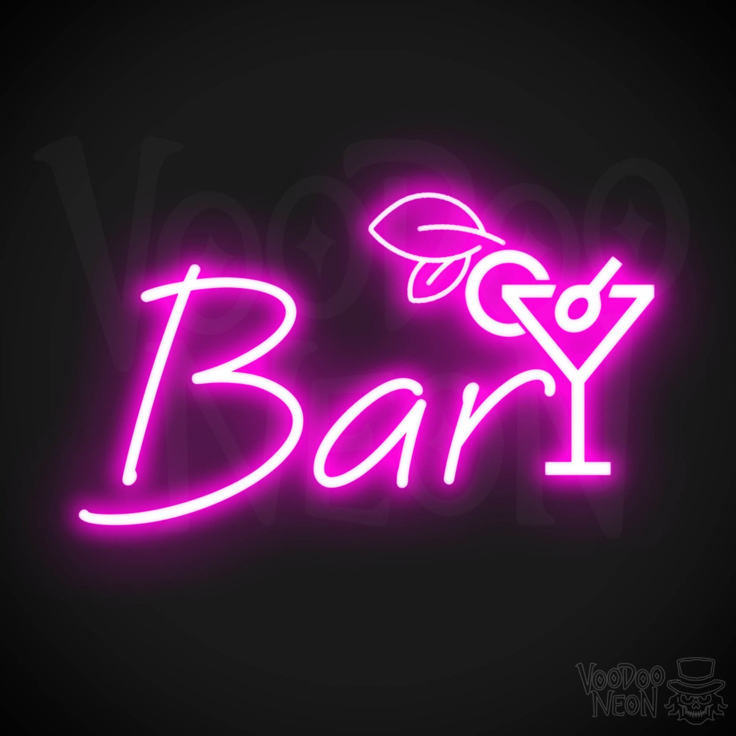 Neon Bar Sign - Bar LED Neon Sign - Bar Wall Art - Bar Signs - Color Pink